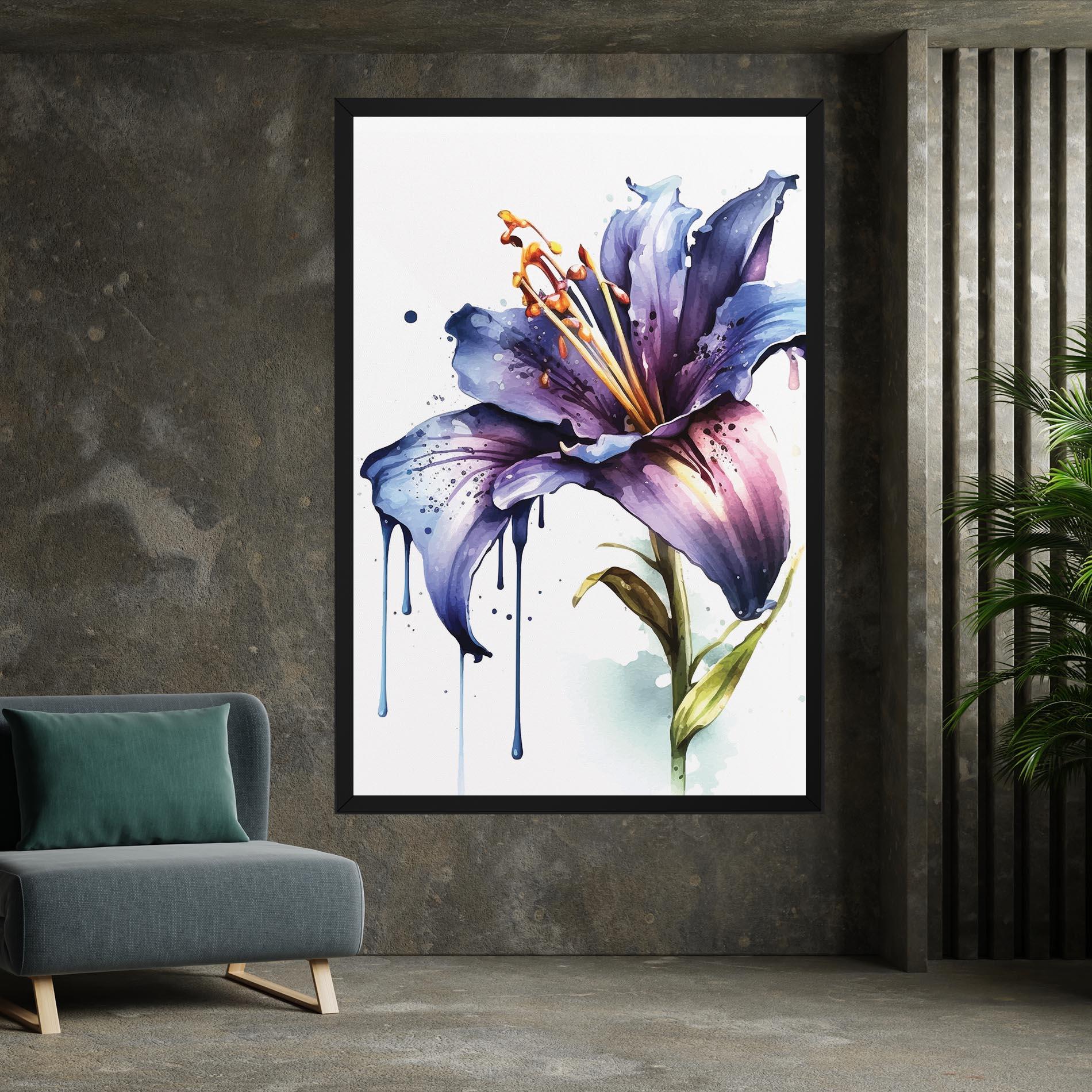 Tablou Canvas Purple Orange Lily mockup 7