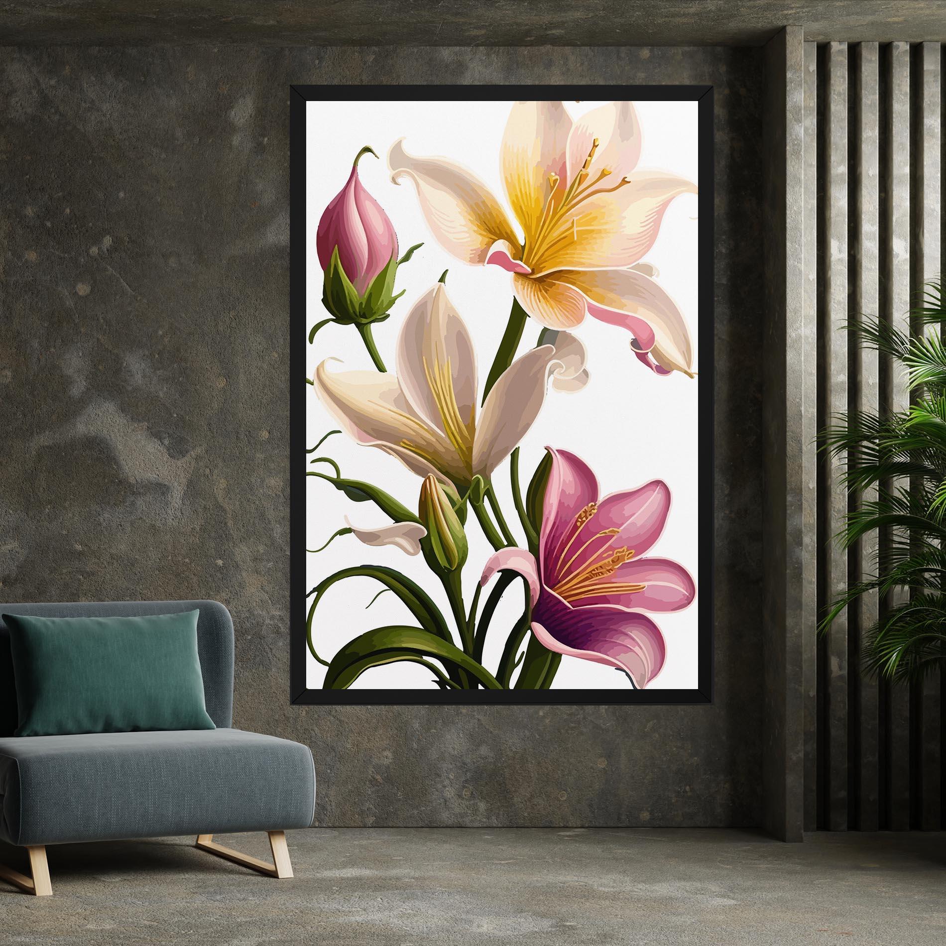Tablou Canvas Purple White Lily mockup 7
