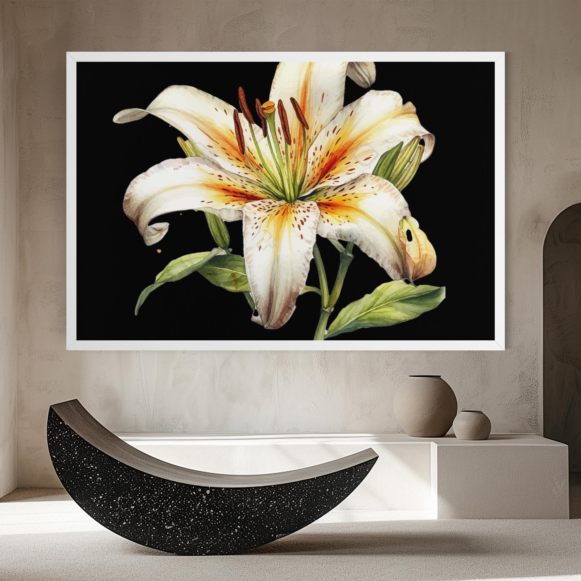 Tablou Canvas Beautiful White Lily mockup 8