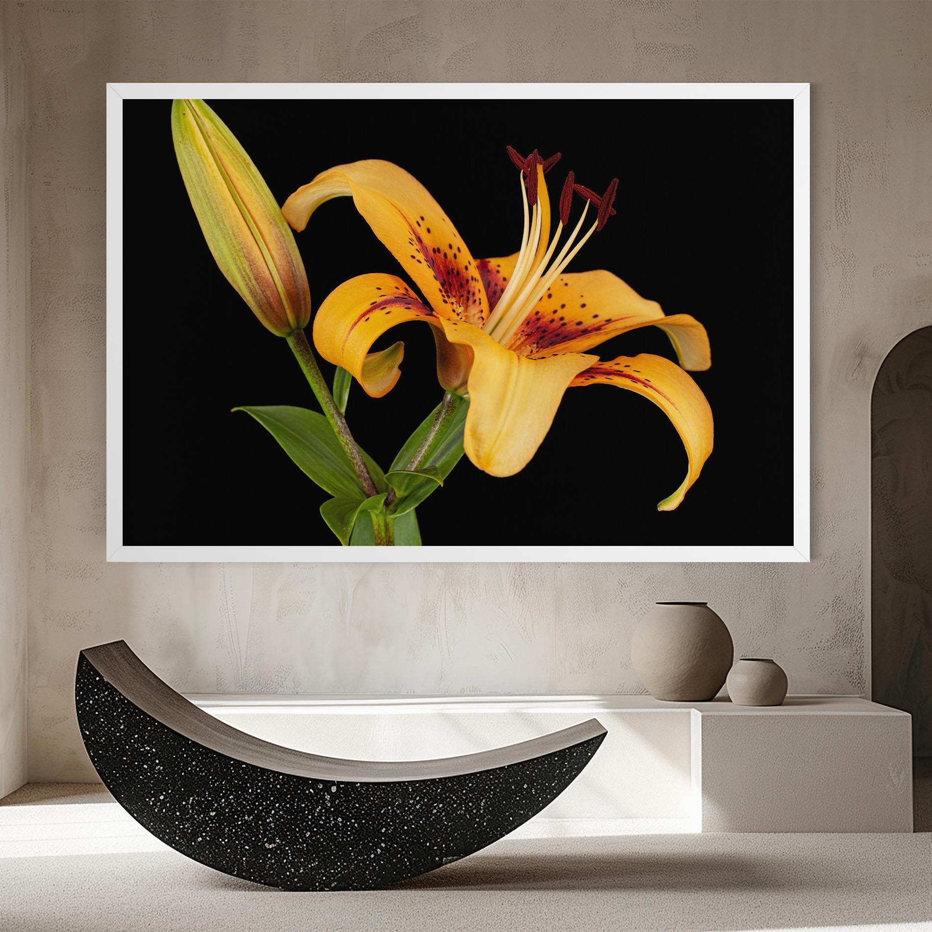 Tablou Canvas Beautiful Yellow Lily mockup 8