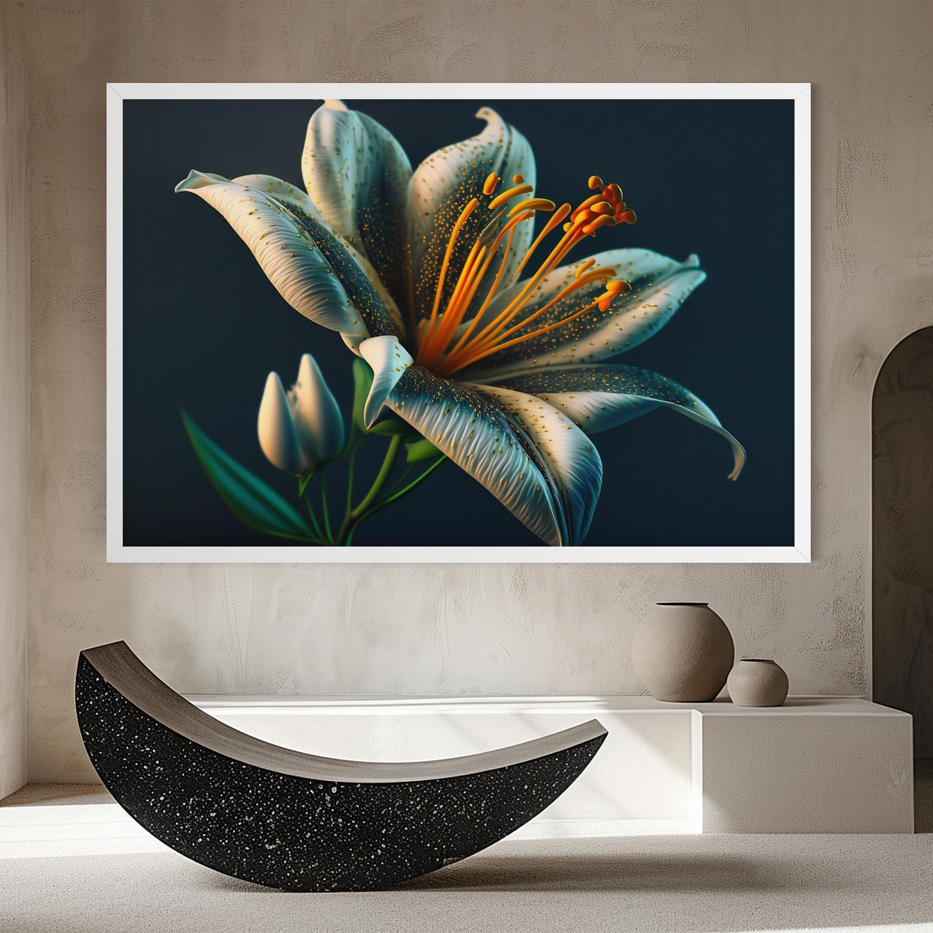 Tablou Canvas Blue Grey Lily mockup 8