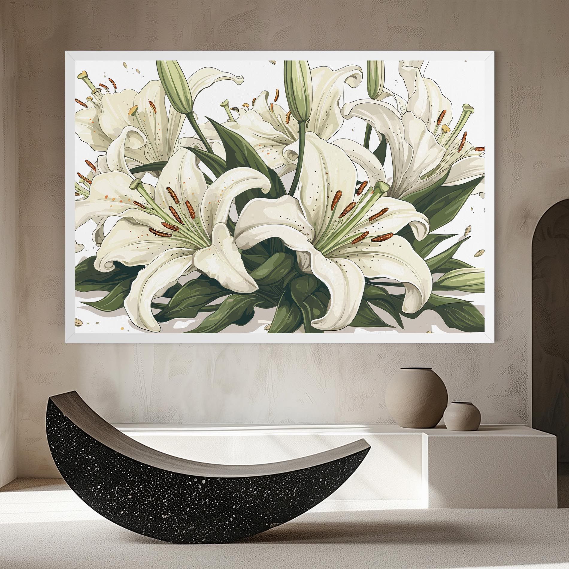 Grey White Lily mockup 8