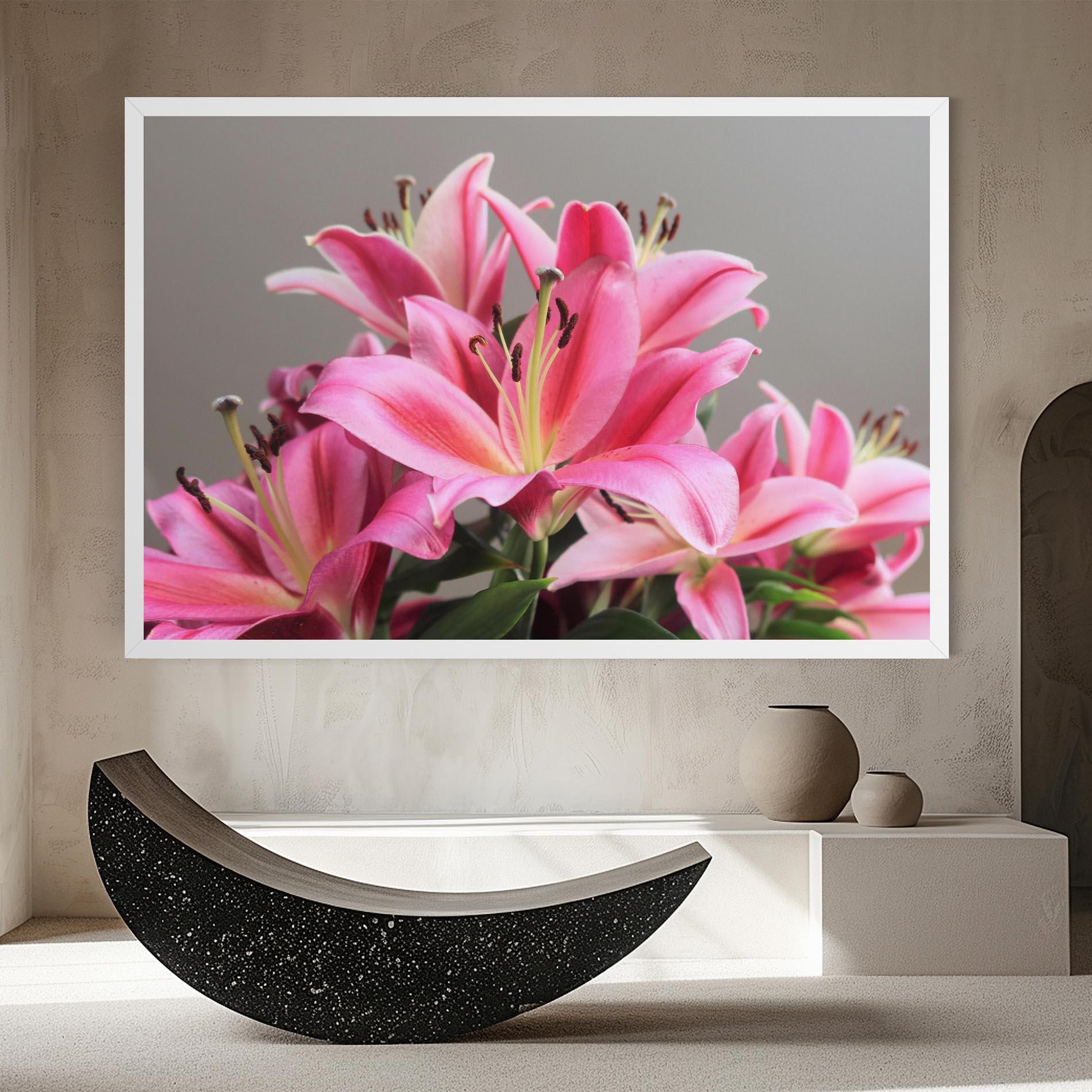 Tablou Canvas Light Pink Lily View mockup 8
