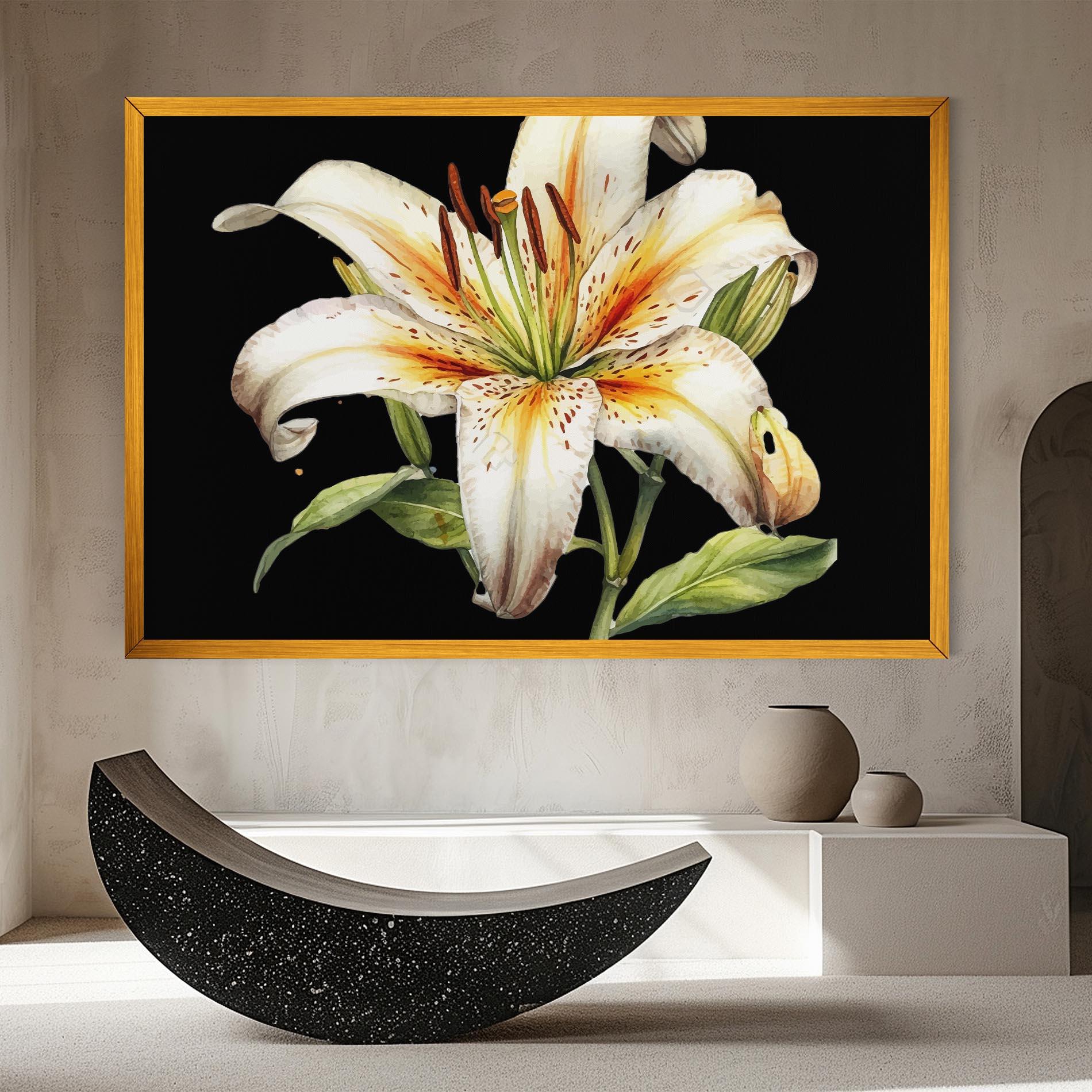 Tablou Canvas Beautiful White Lily mockup 8