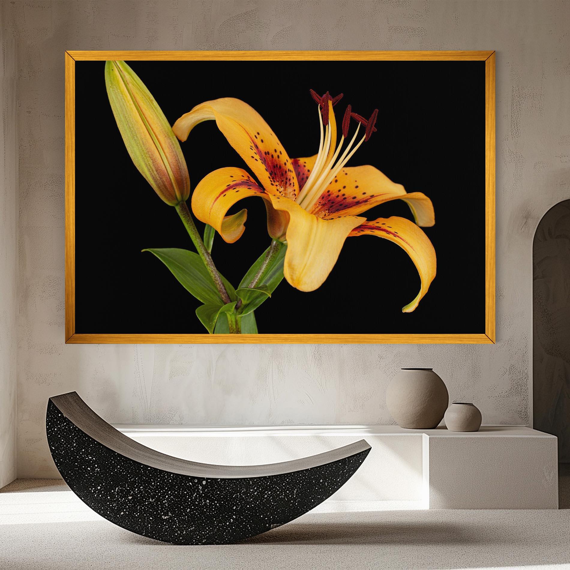 Tablou Canvas Beautiful Yellow Lily mockup 8