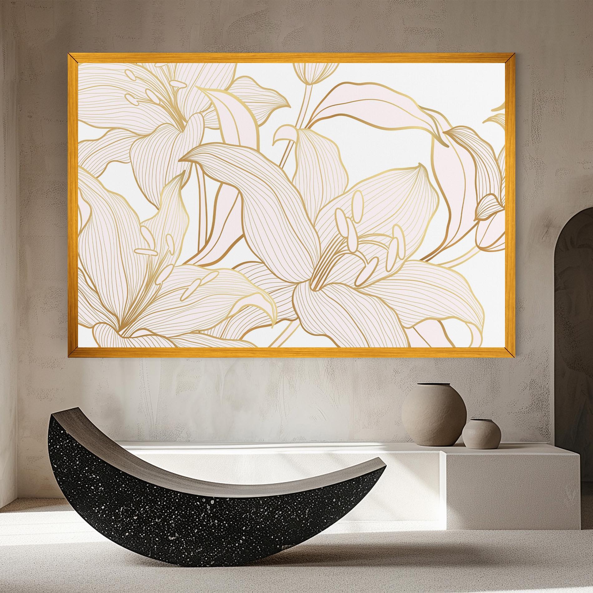 Tablou Canvas Gold Lily mockup 8