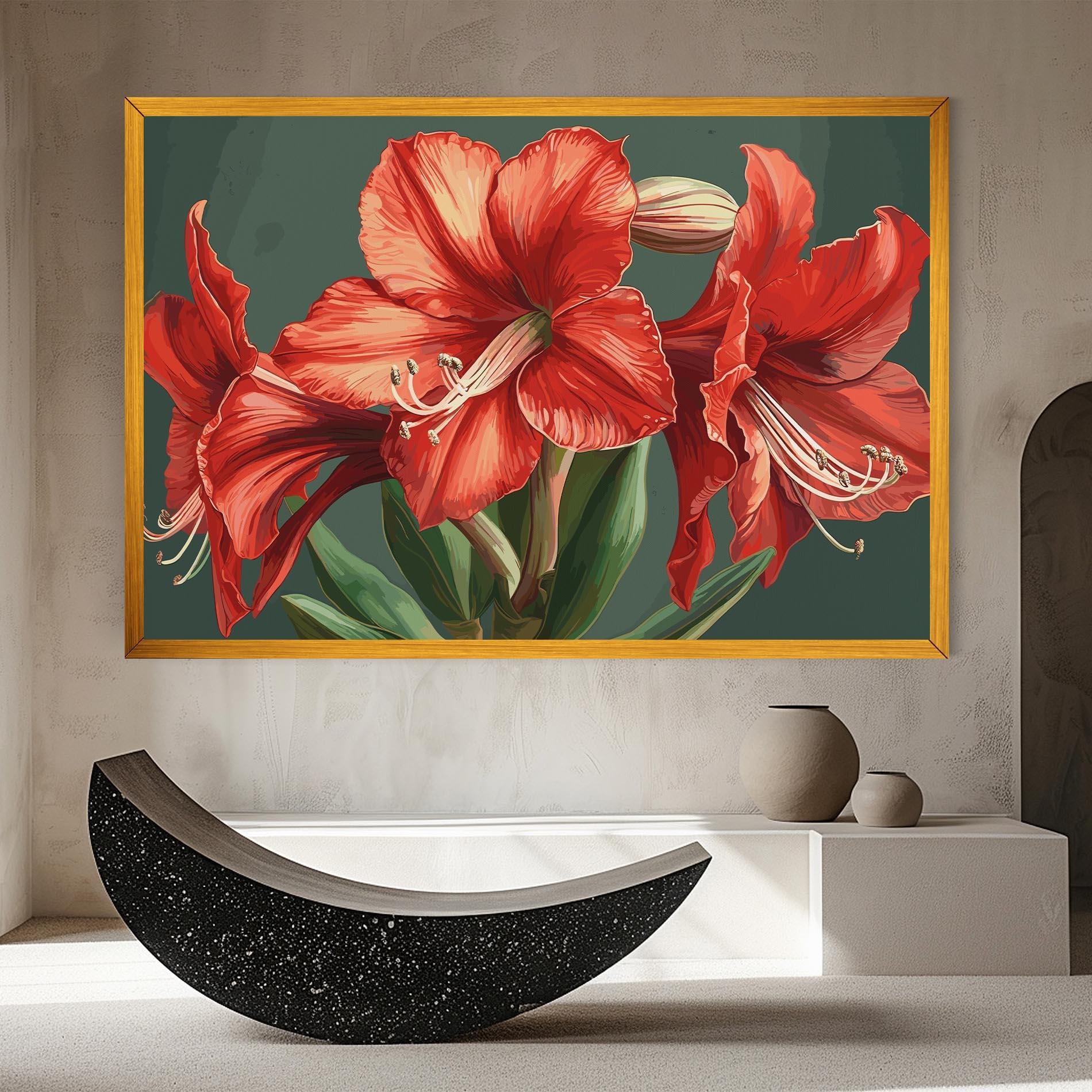 Tablou Canvas Lily Orange Art mockup 8