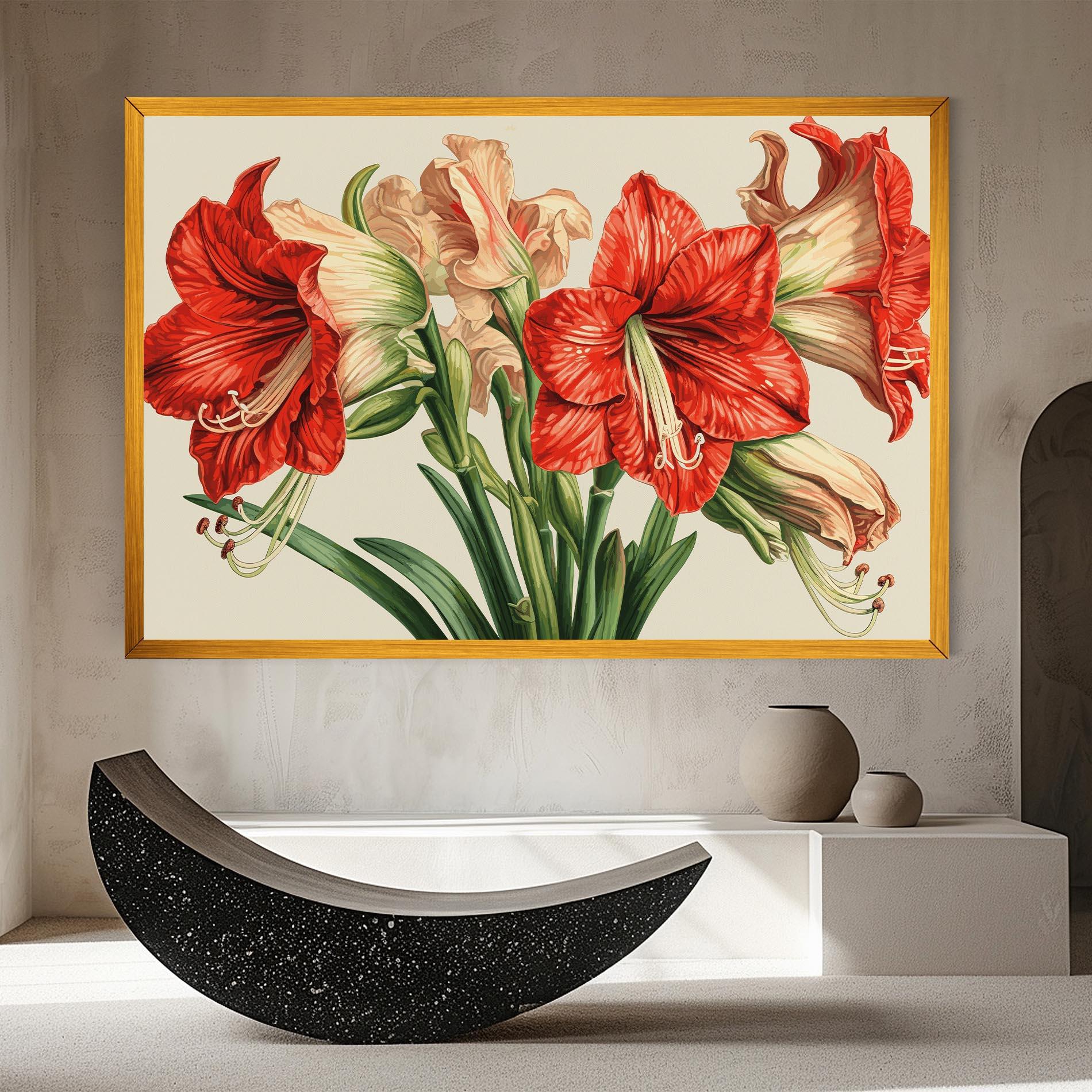 Tablou Canvas Orange Cream Lily mockup 8
