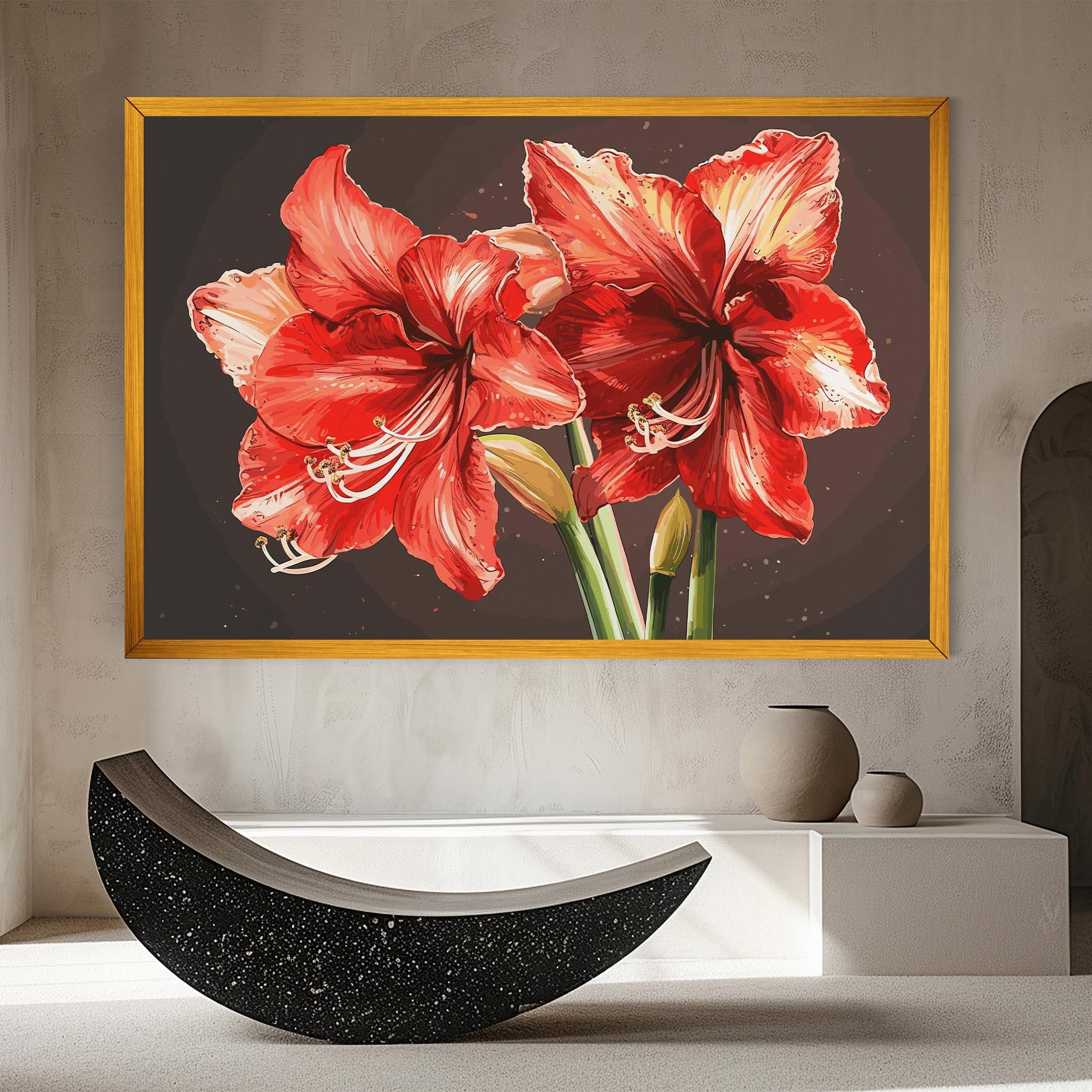 Tablou Canvas Orange Pretty Lily mockup 8