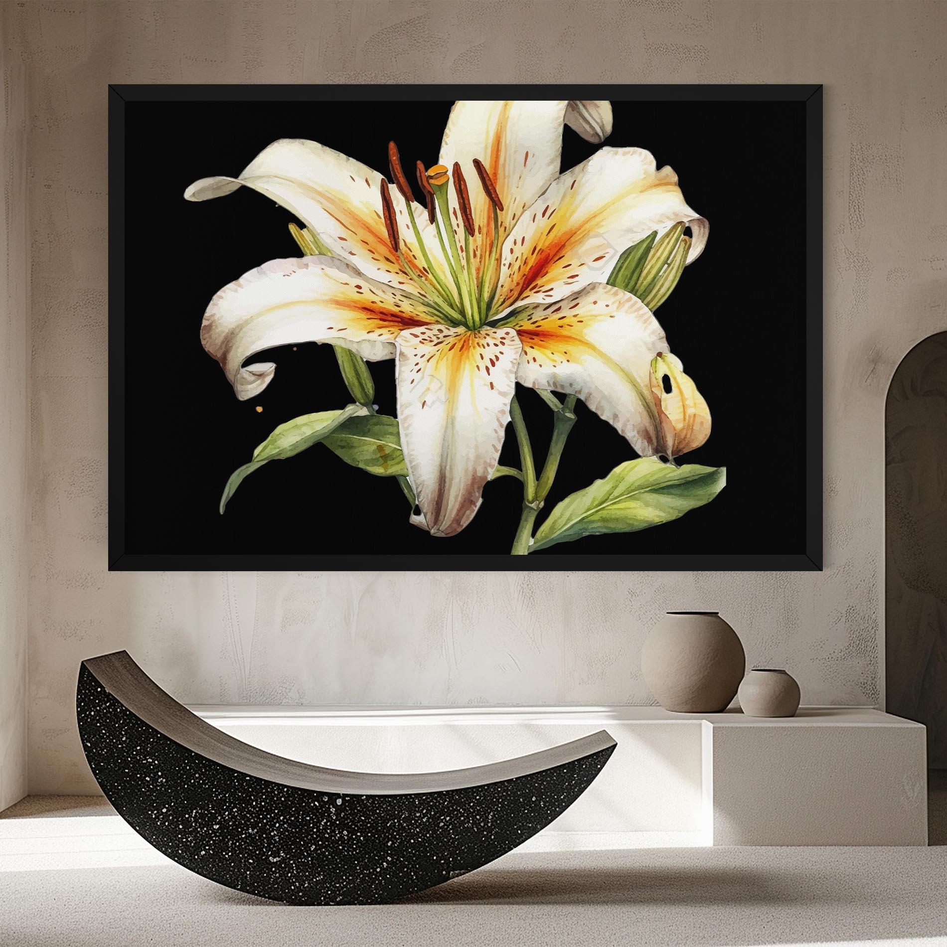 Tablou Canvas Beautiful White Lily mockup 8