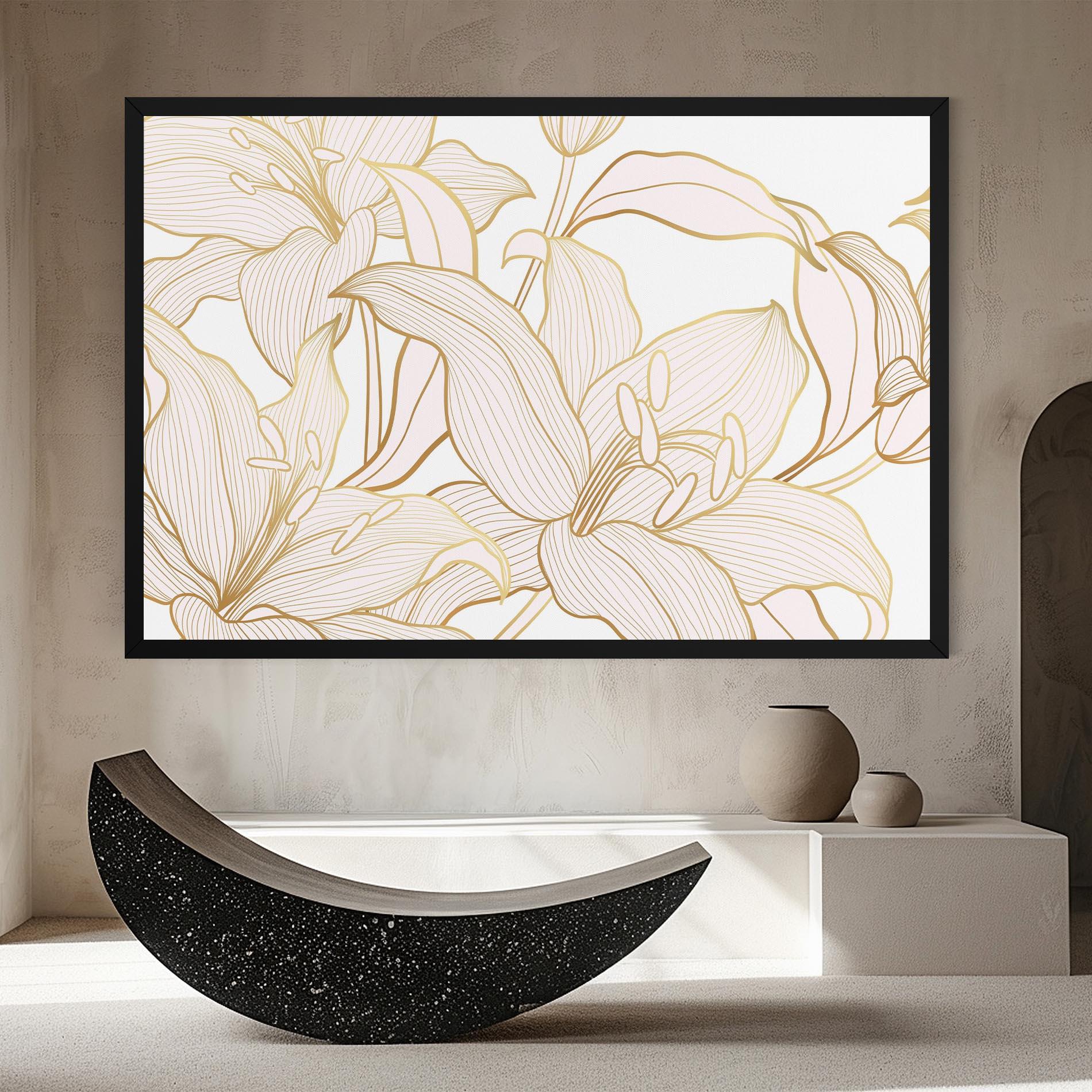 Tablou Canvas Gold Lily mockup 8