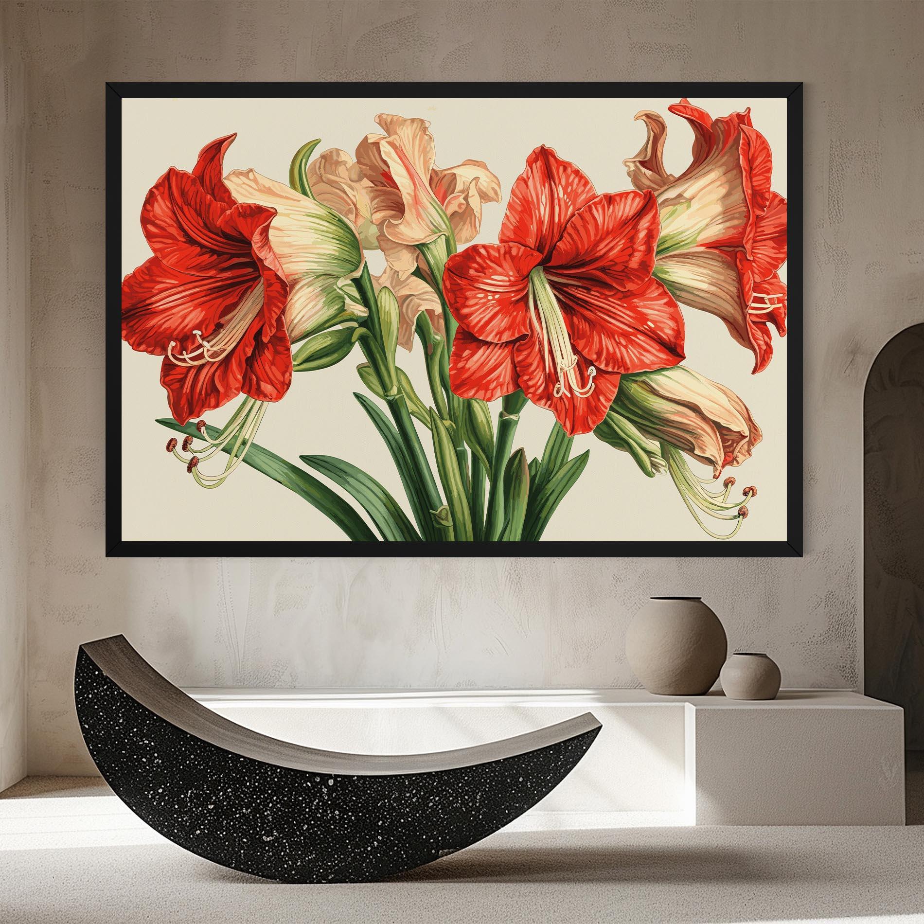 Tablou Canvas Orange Cream Lily mockup 8