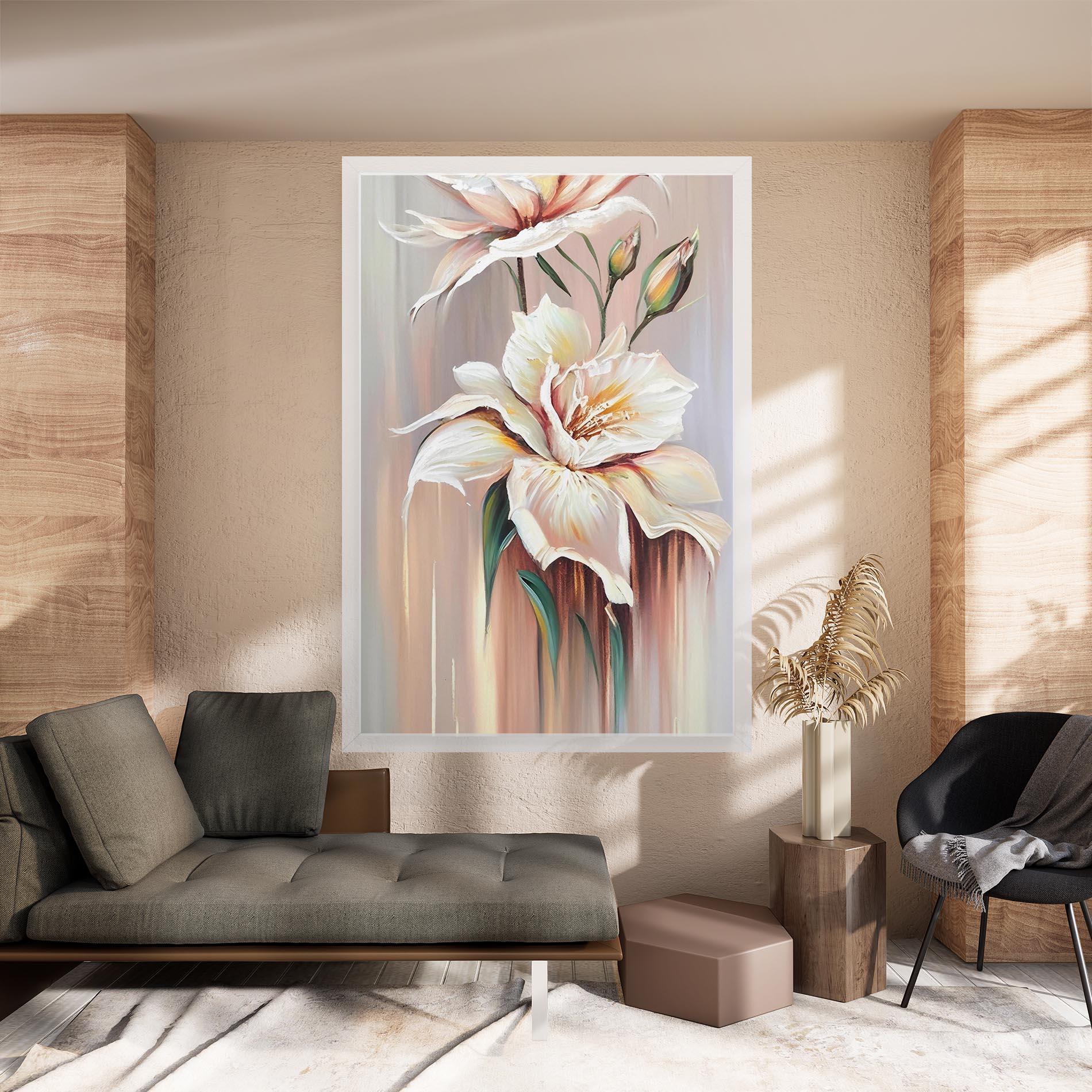 Tablou Canvas Abstract Lily Painting mockup 8