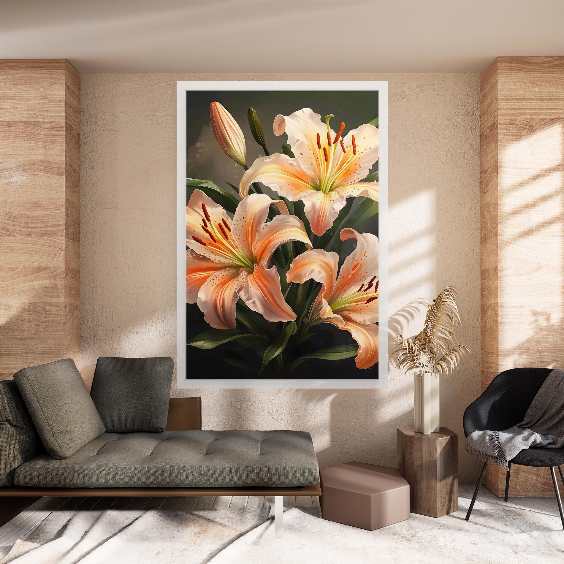 Tablou Canvas Light Orange Lily mockup 8