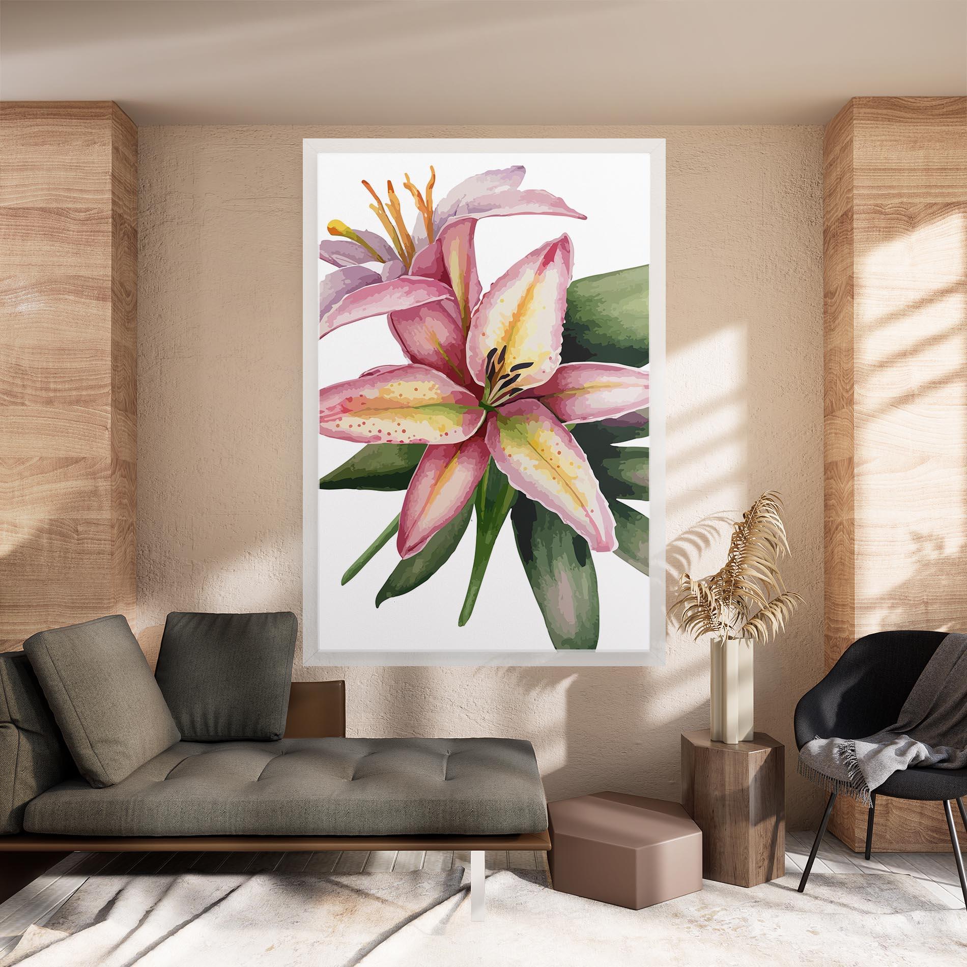 Tablou Canvas Lily Pretty Pink mockup 8