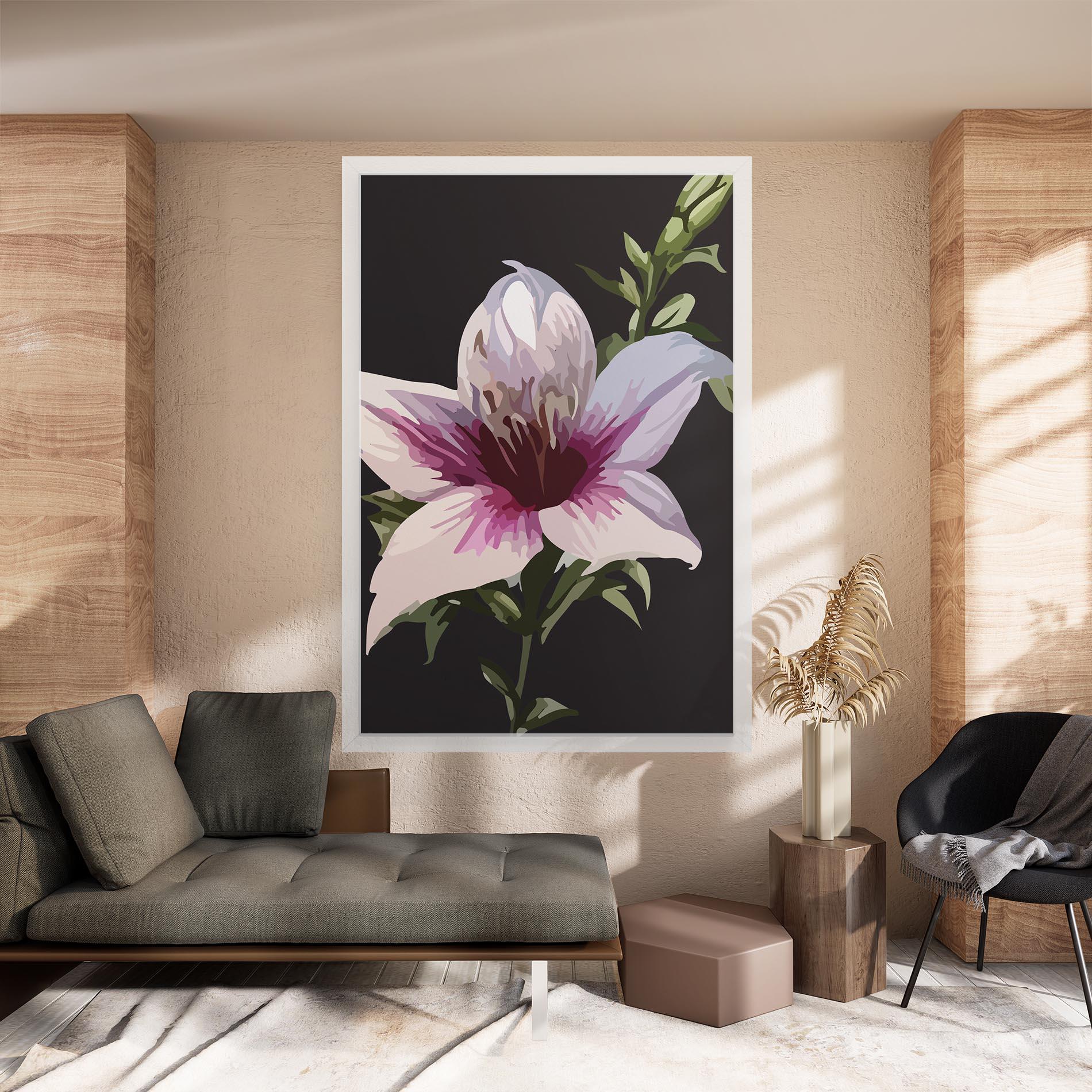 Tablou Canvas Pink Pretty Lily mockup 8