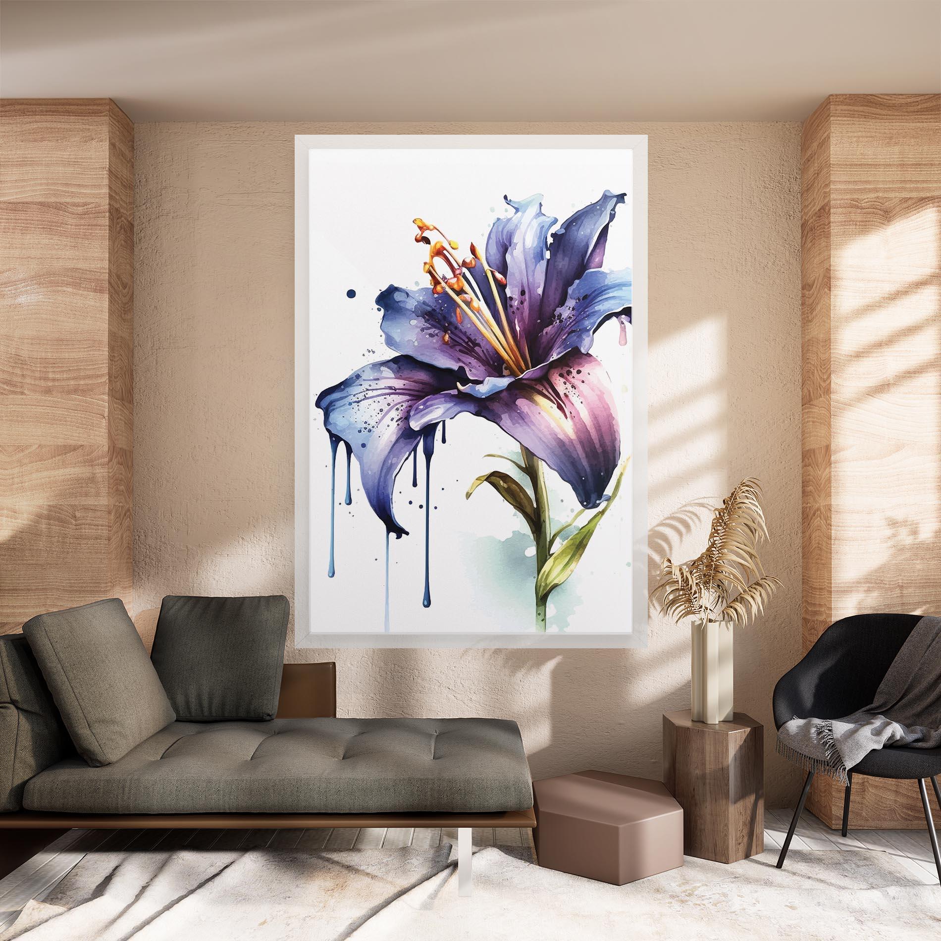 Tablou Canvas Purple Orange Lily mockup 8