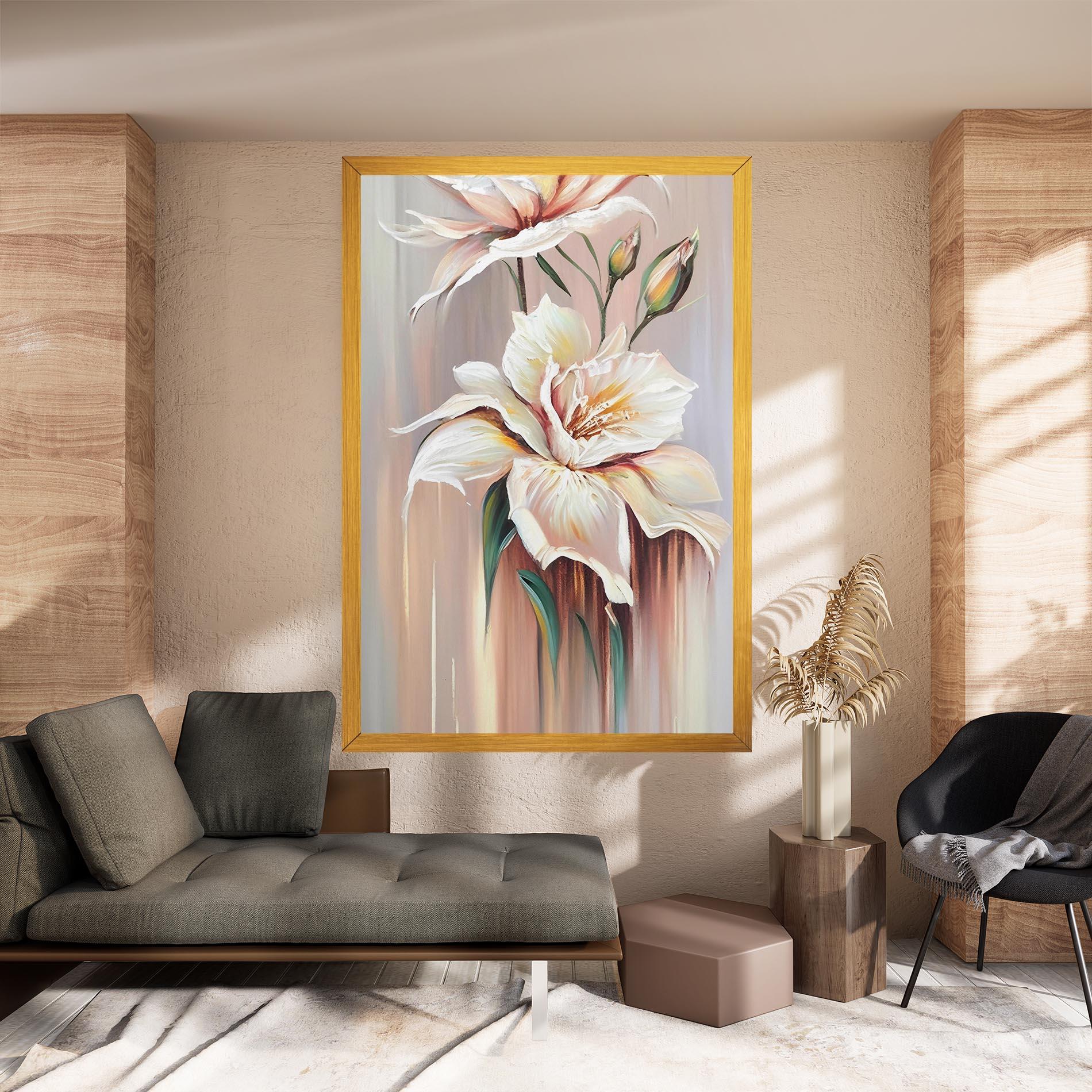 Tablou Canvas Abstract Lily Painting mockup 8