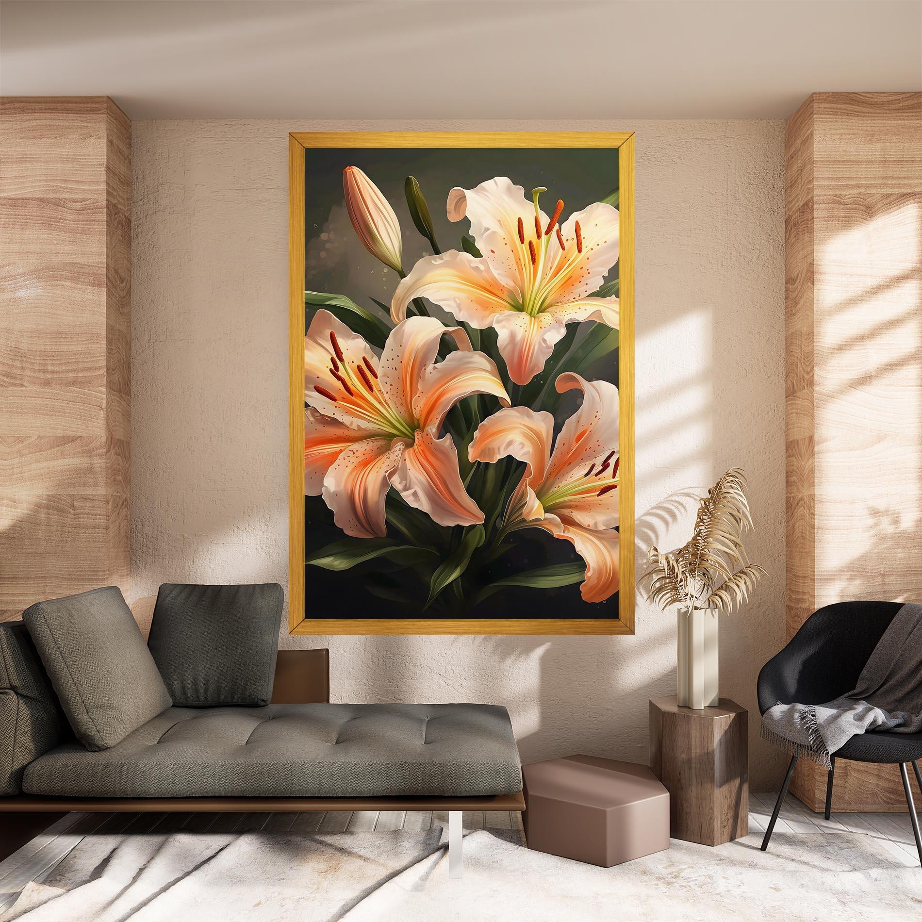 Tablou Canvas Light Orange Lily mockup 8