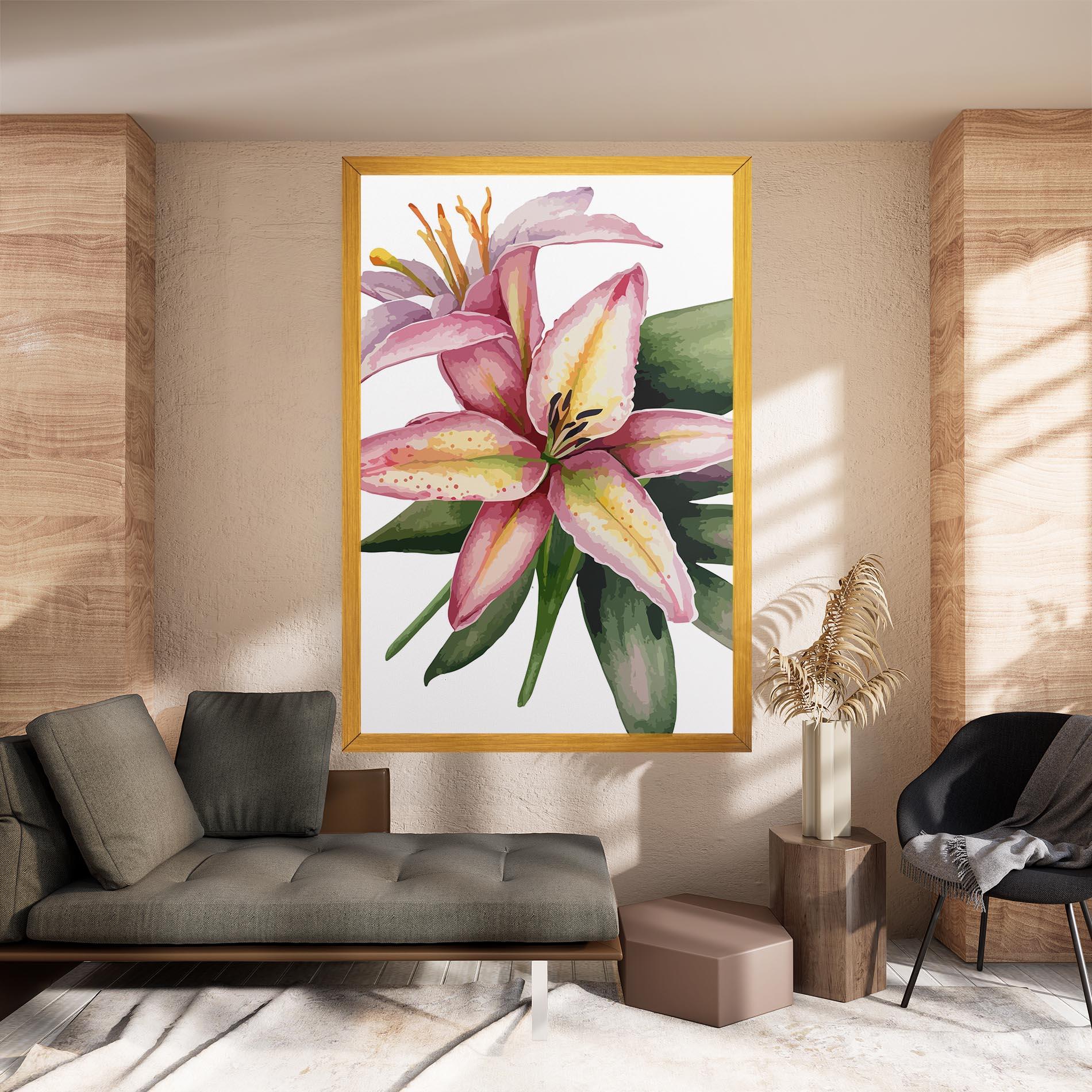Tablou Canvas Lily Pretty Pink mockup 8
