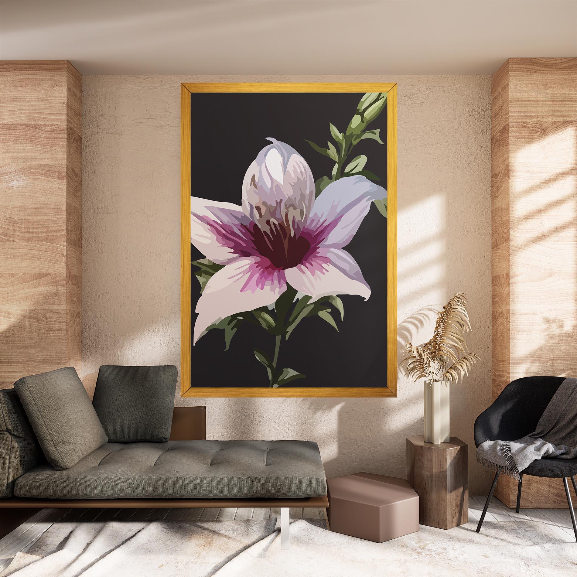 Tablou Canvas Pink Pretty Lily mockup 8