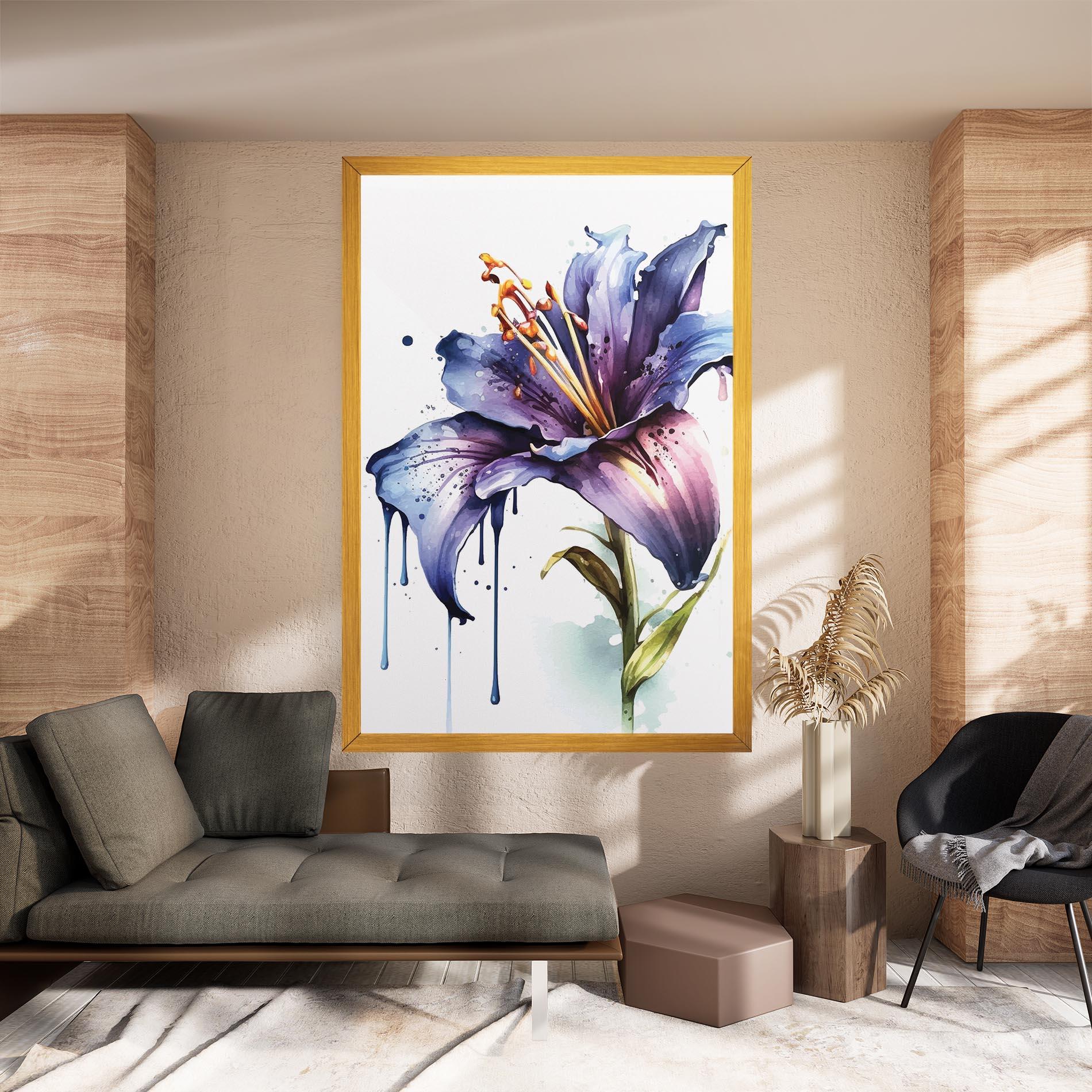 Tablou Canvas Purple Orange Lily mockup 8