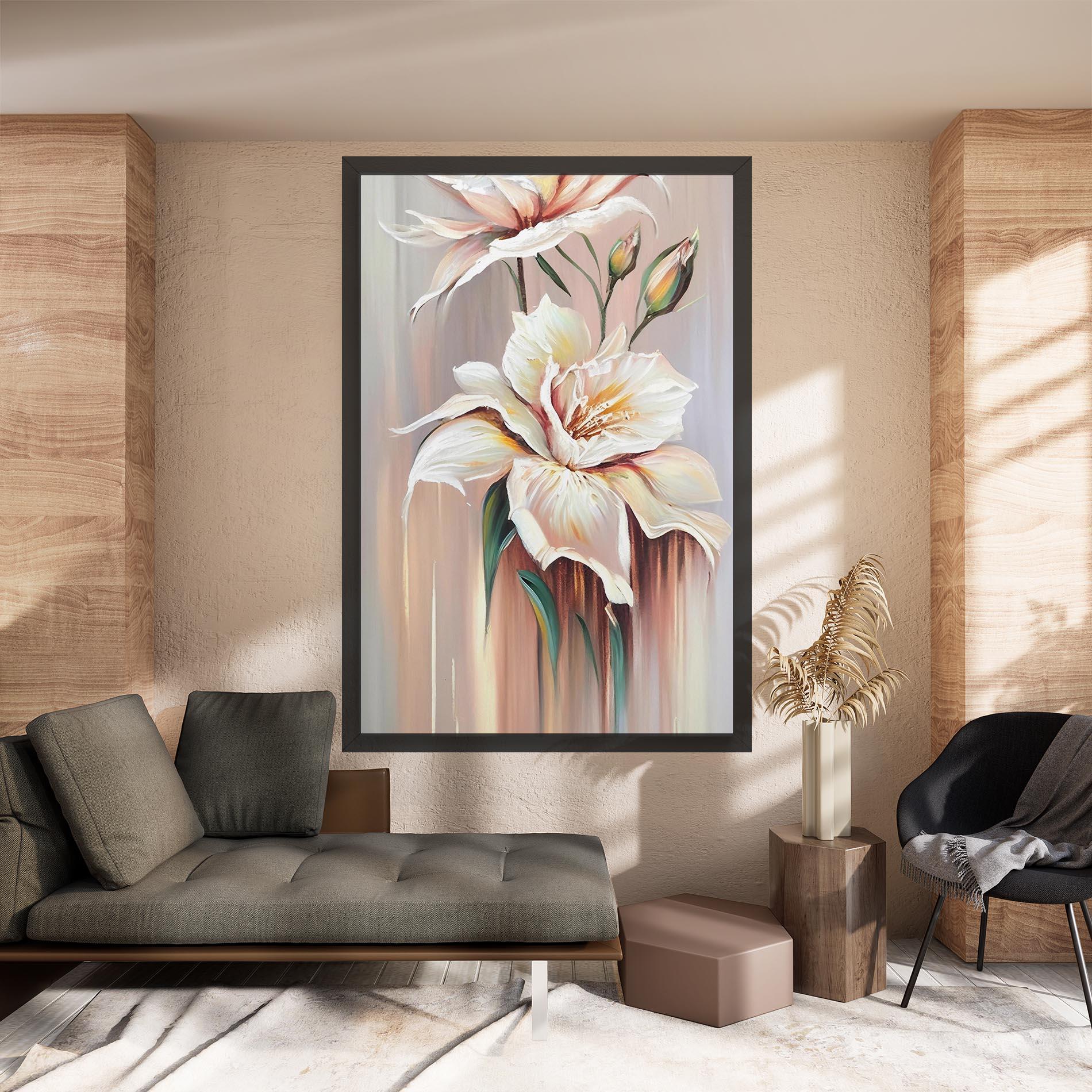 Tablou Canvas Abstract Lily Painting mockup 8