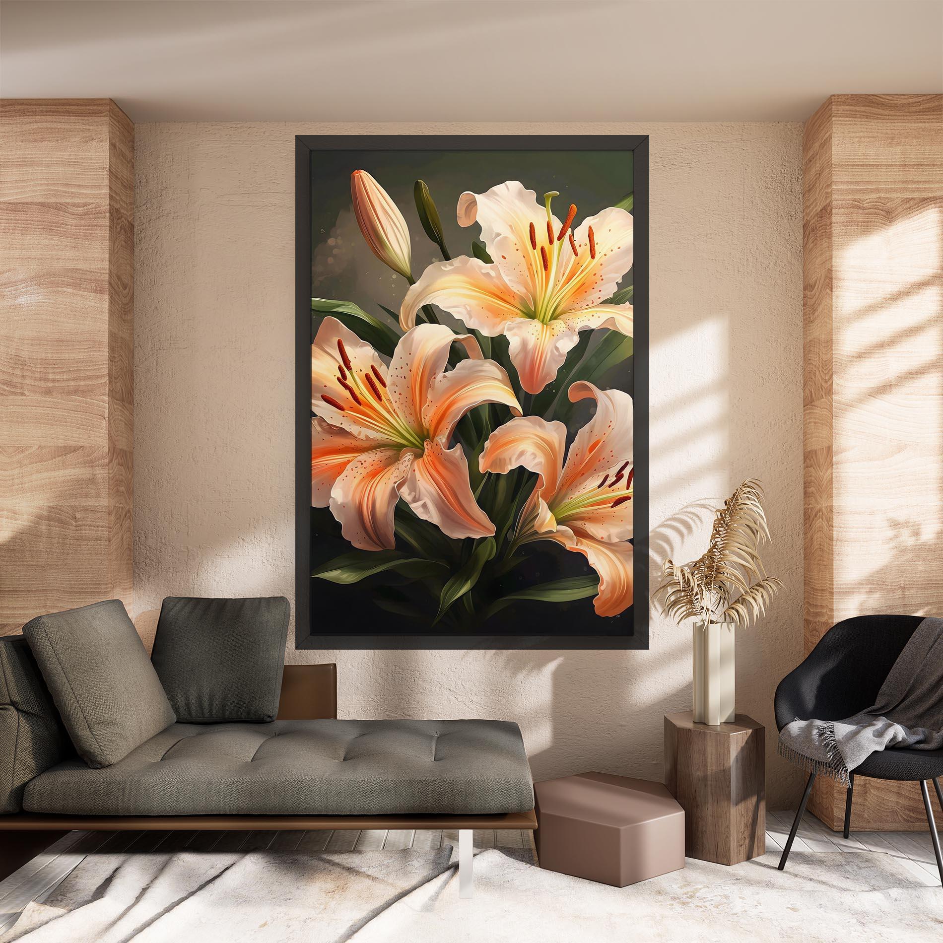 Tablou Canvas Light Orange Lily mockup 8