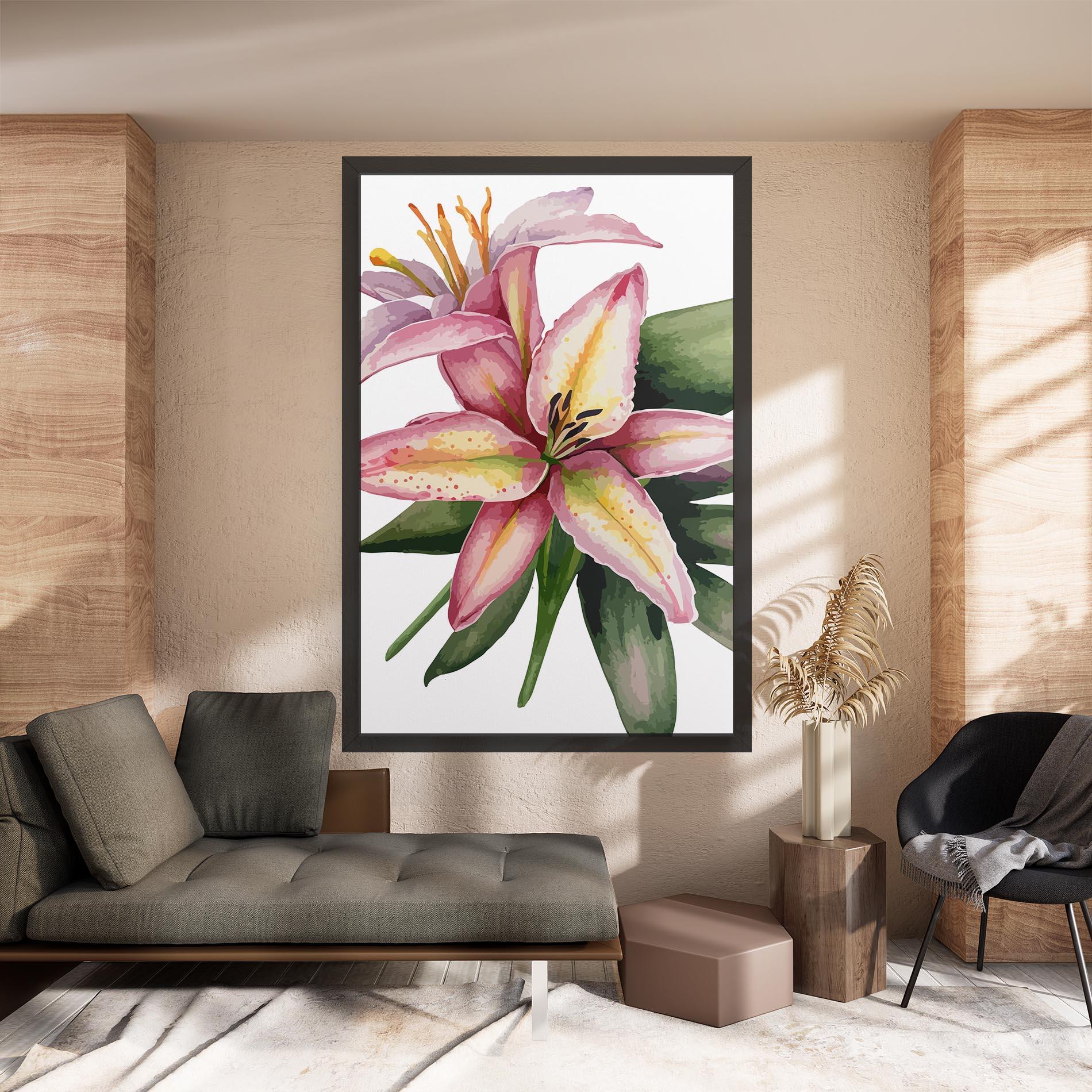 Tablou Canvas Lily Pretty Pink mockup 8