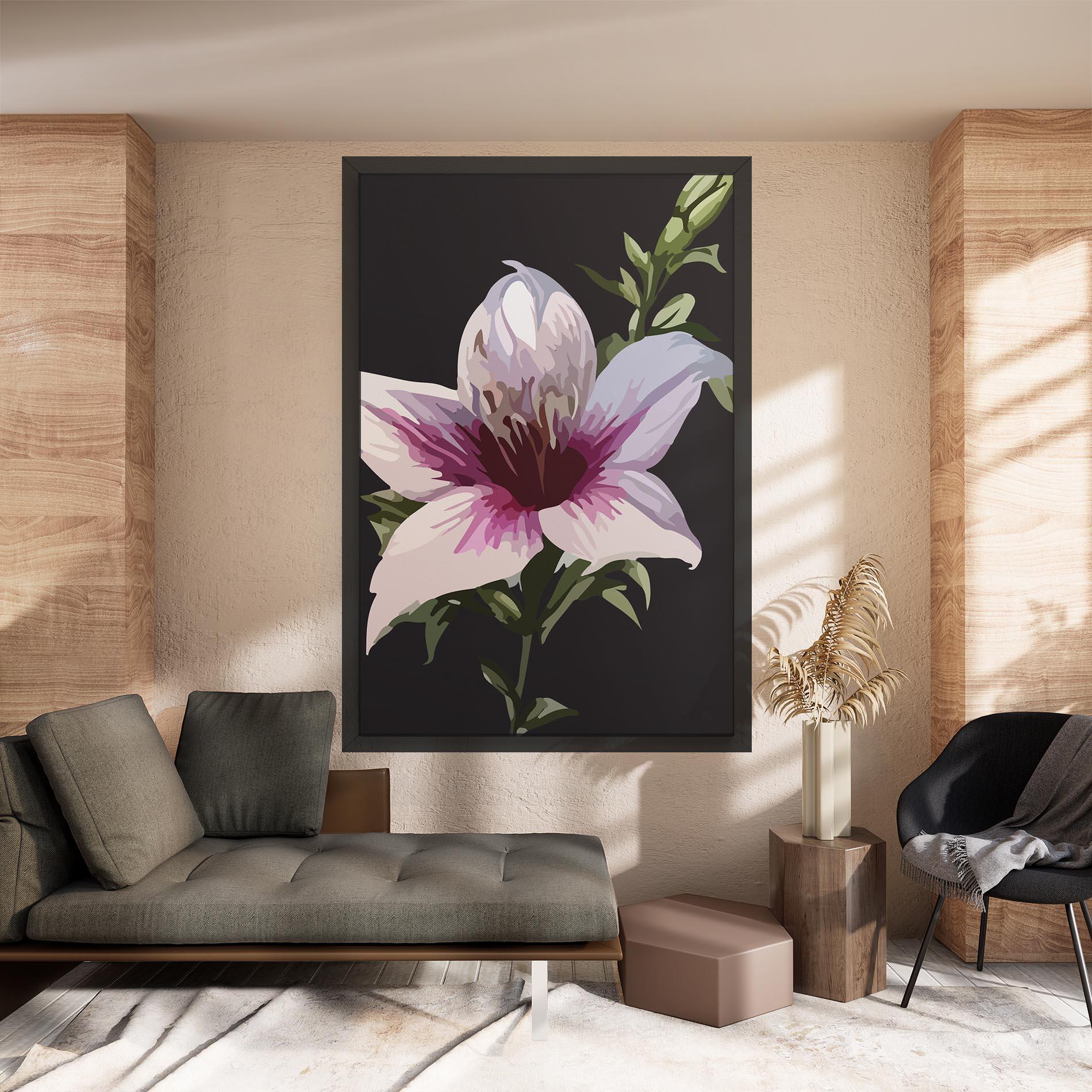 Tablou Canvas Pink Pretty Lily mockup 8