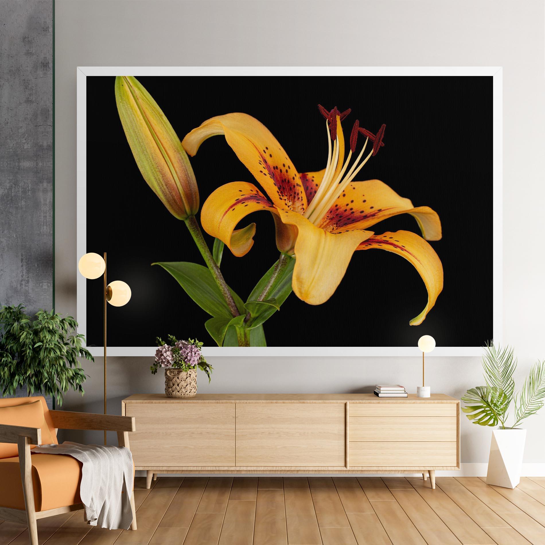 Tablou Canvas Beautiful Yellow Lily mockup 9