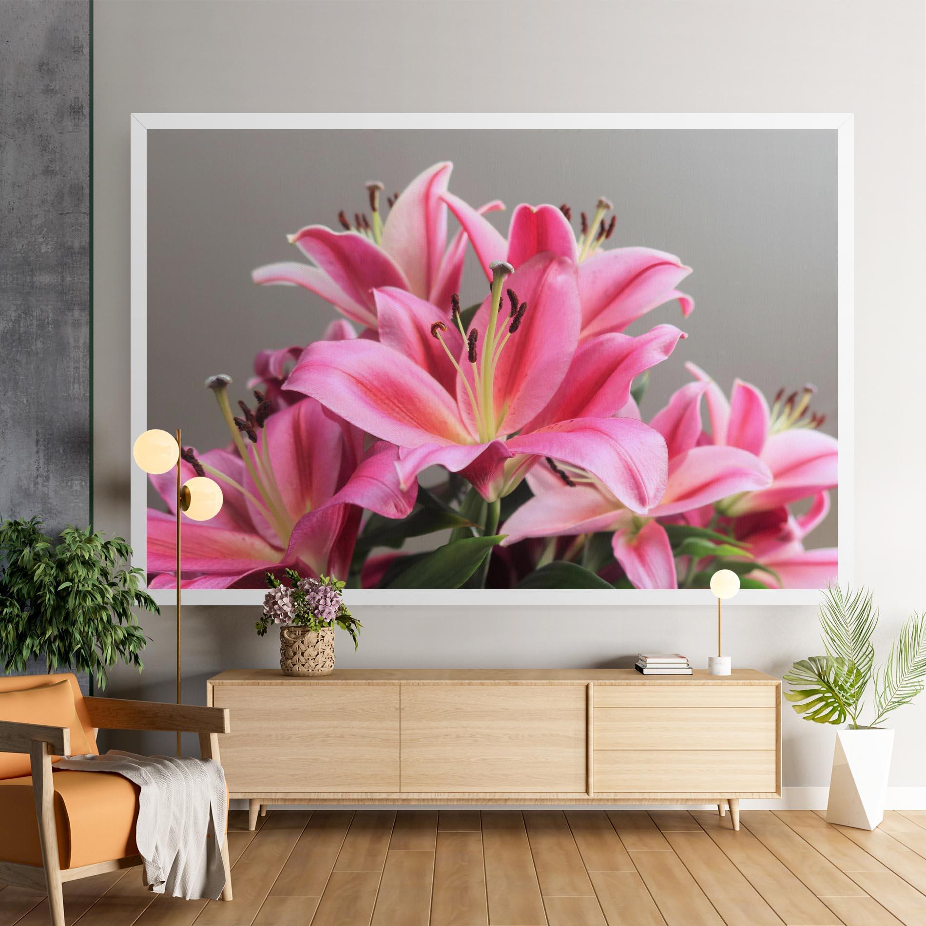 Tablou Canvas Light Pink Lily View mockup 9
