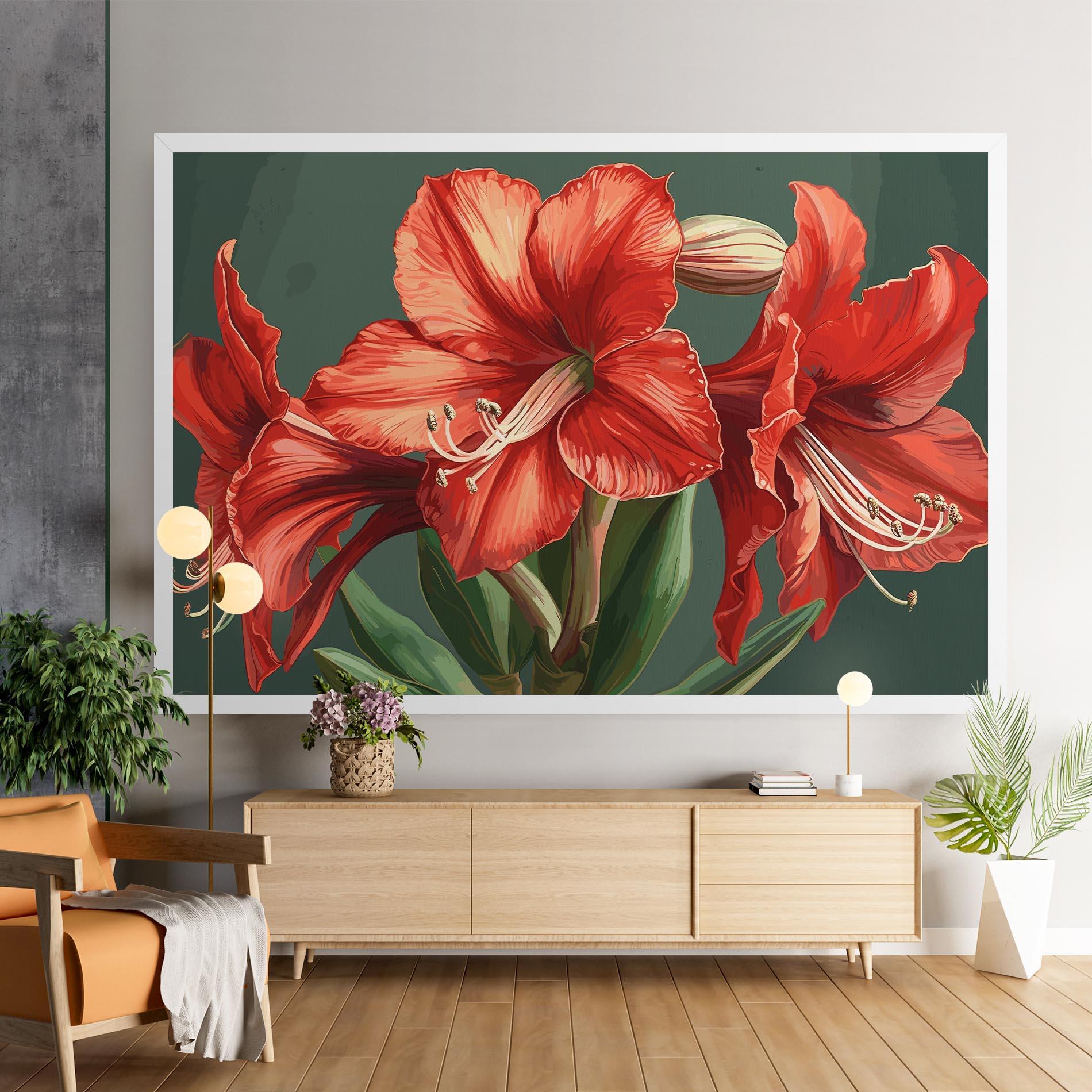 Tablou Canvas Lily Orange Art mockup 9
