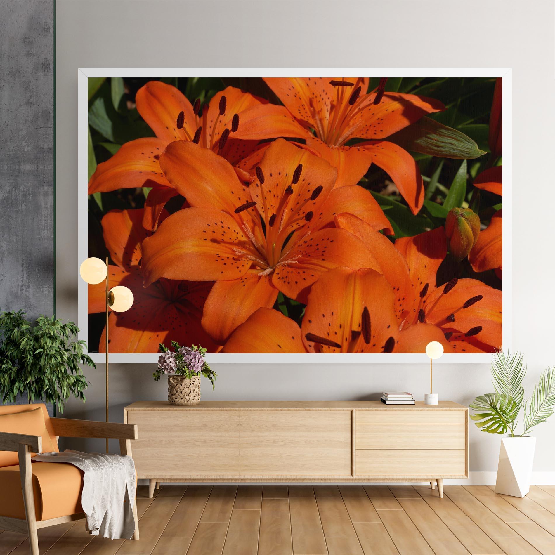 Tablou Canvas Orange Lily In The Sun mockup 9