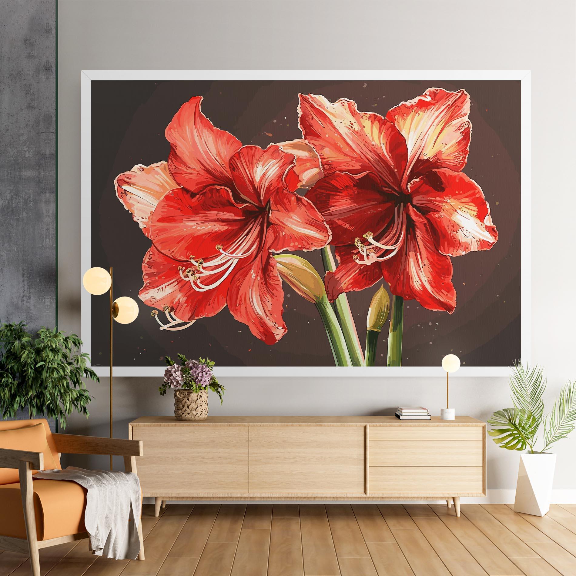 Tablou Canvas Orange Pretty Lily mockup 9