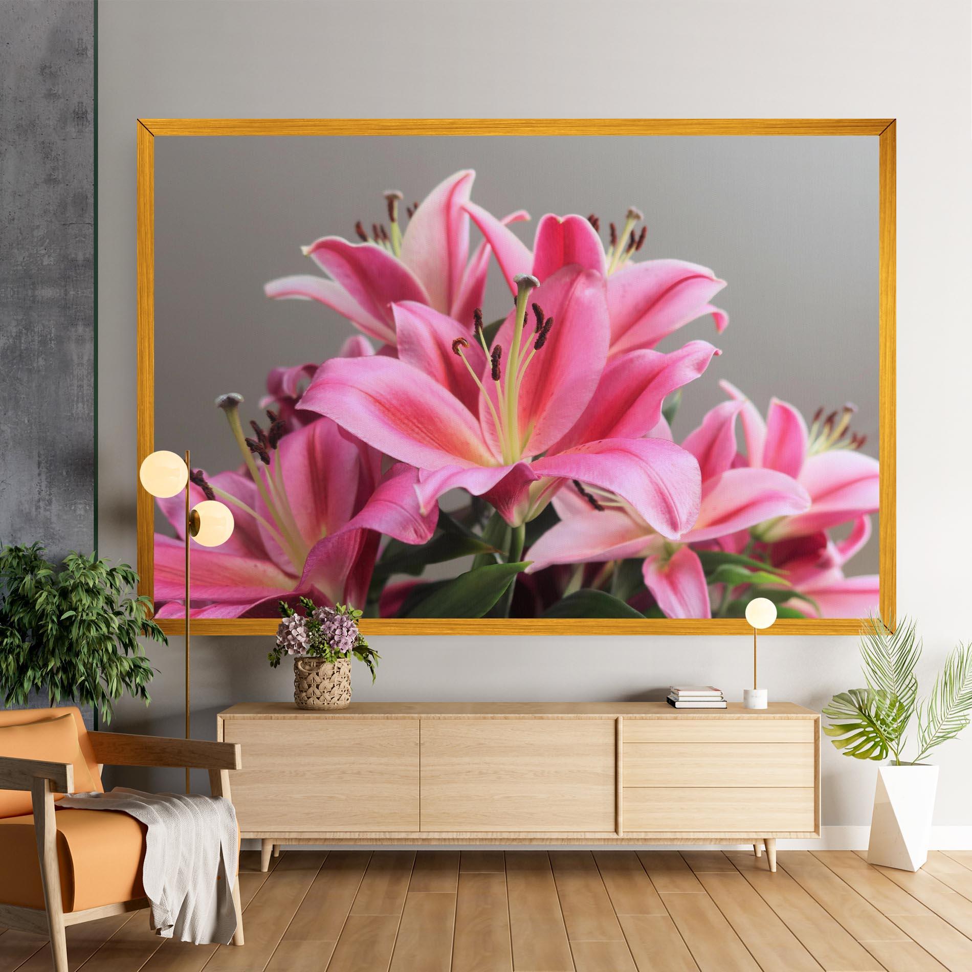 Tablou Canvas Light Pink Lily View mockup 9