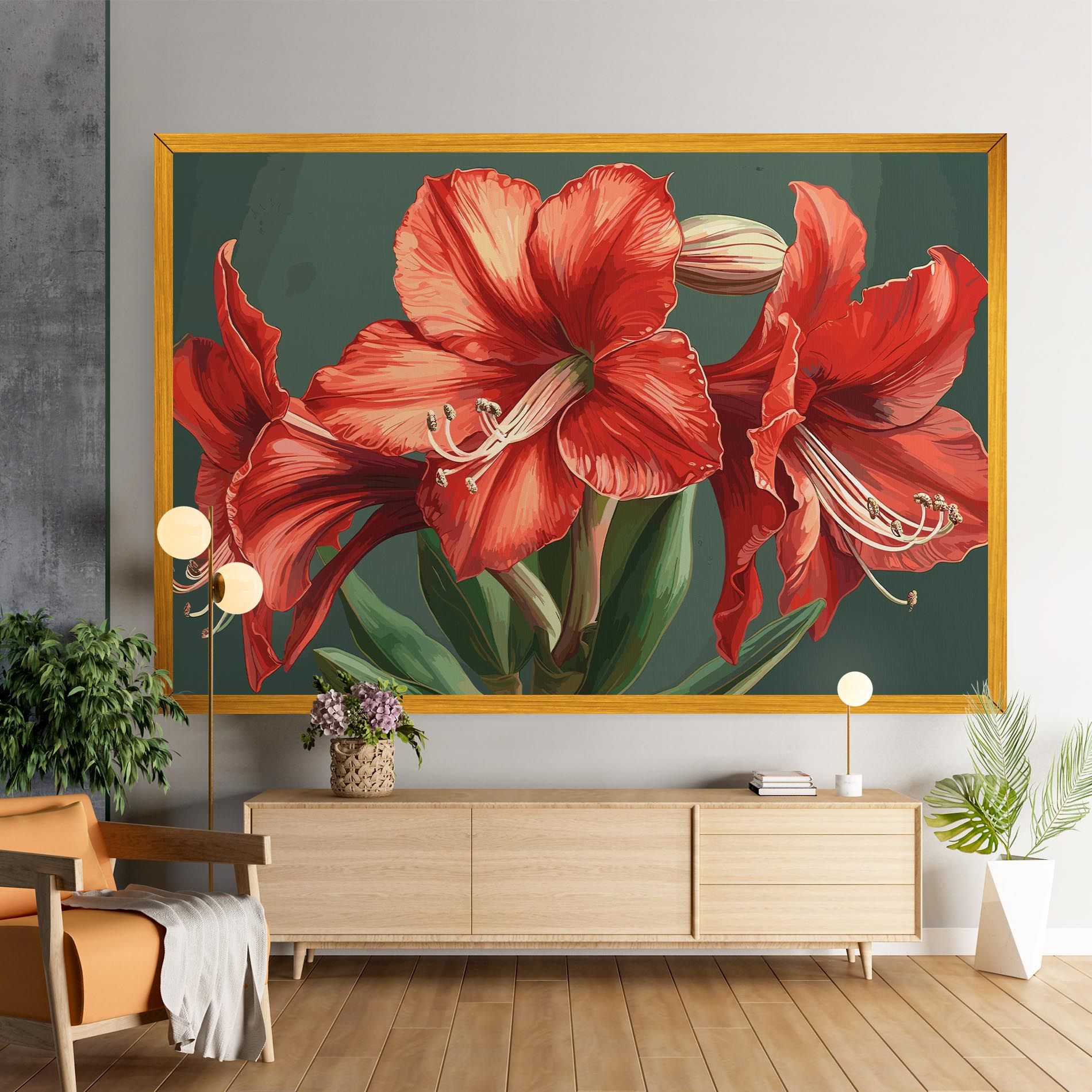 Lily Orange Art mockup 9