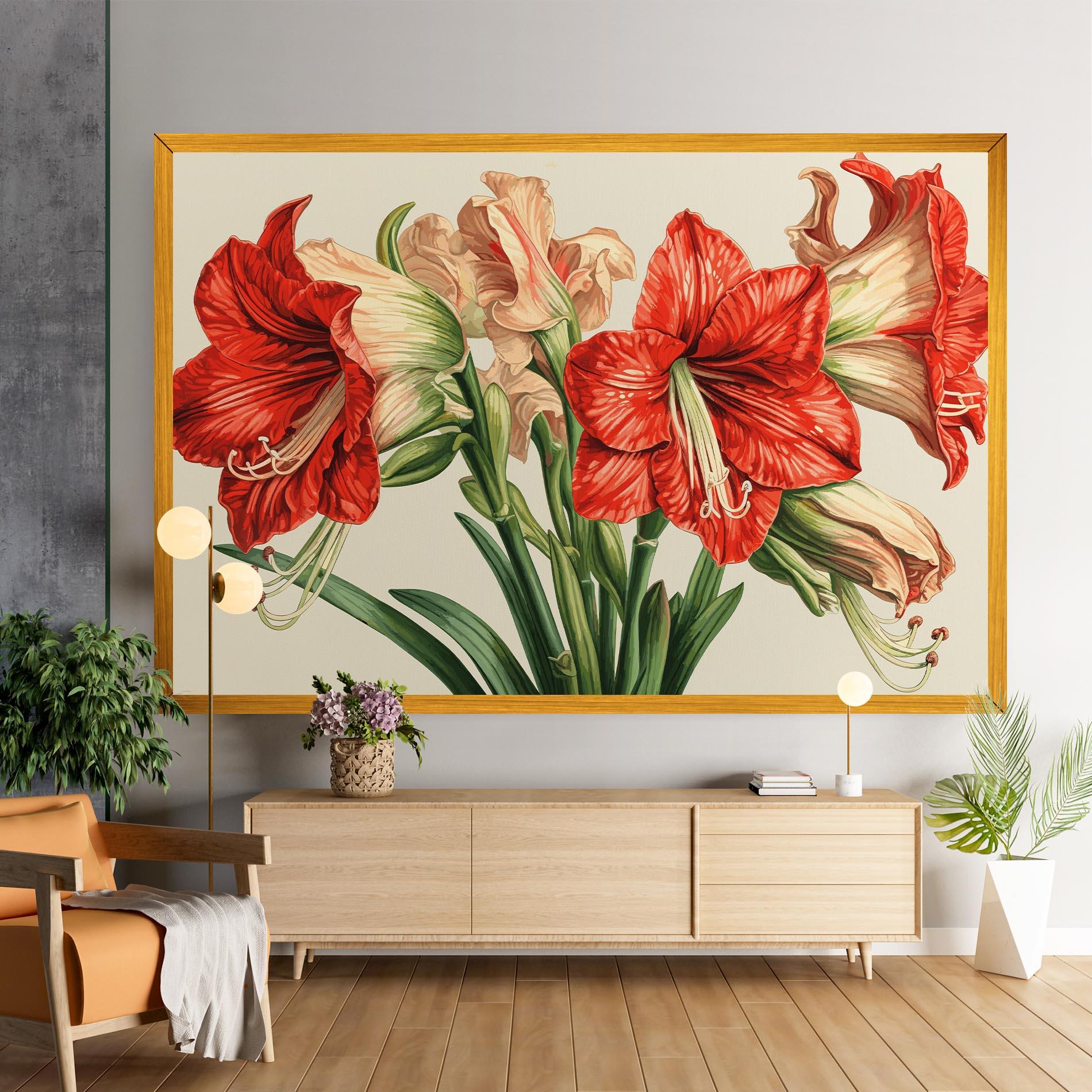 Tablou Canvas Orange Cream Lily mockup 9
