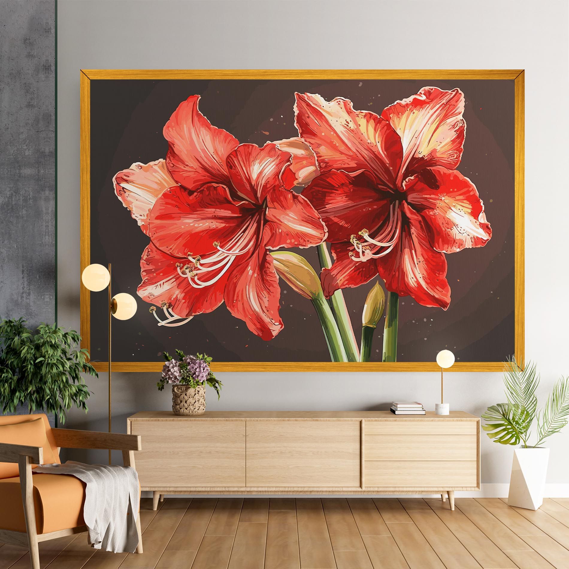 Orange Pretty Lily mockup 9