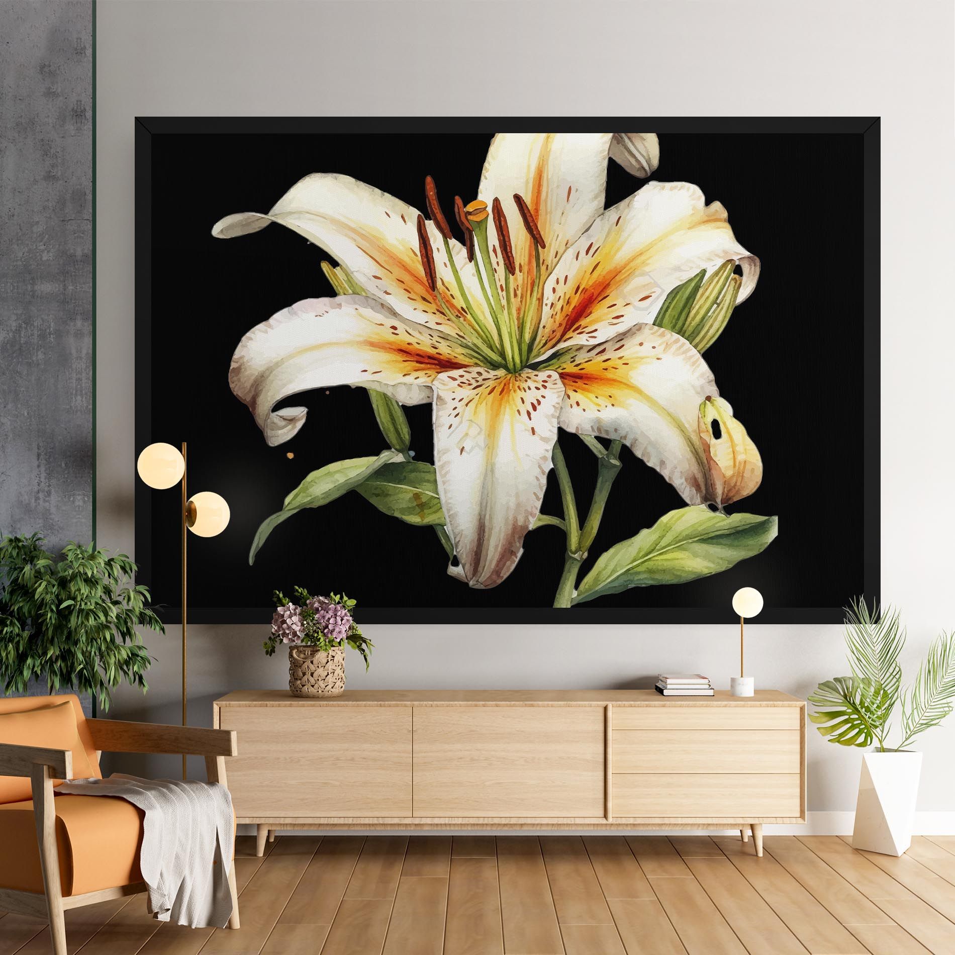 Beautiful White Lily mockup 9