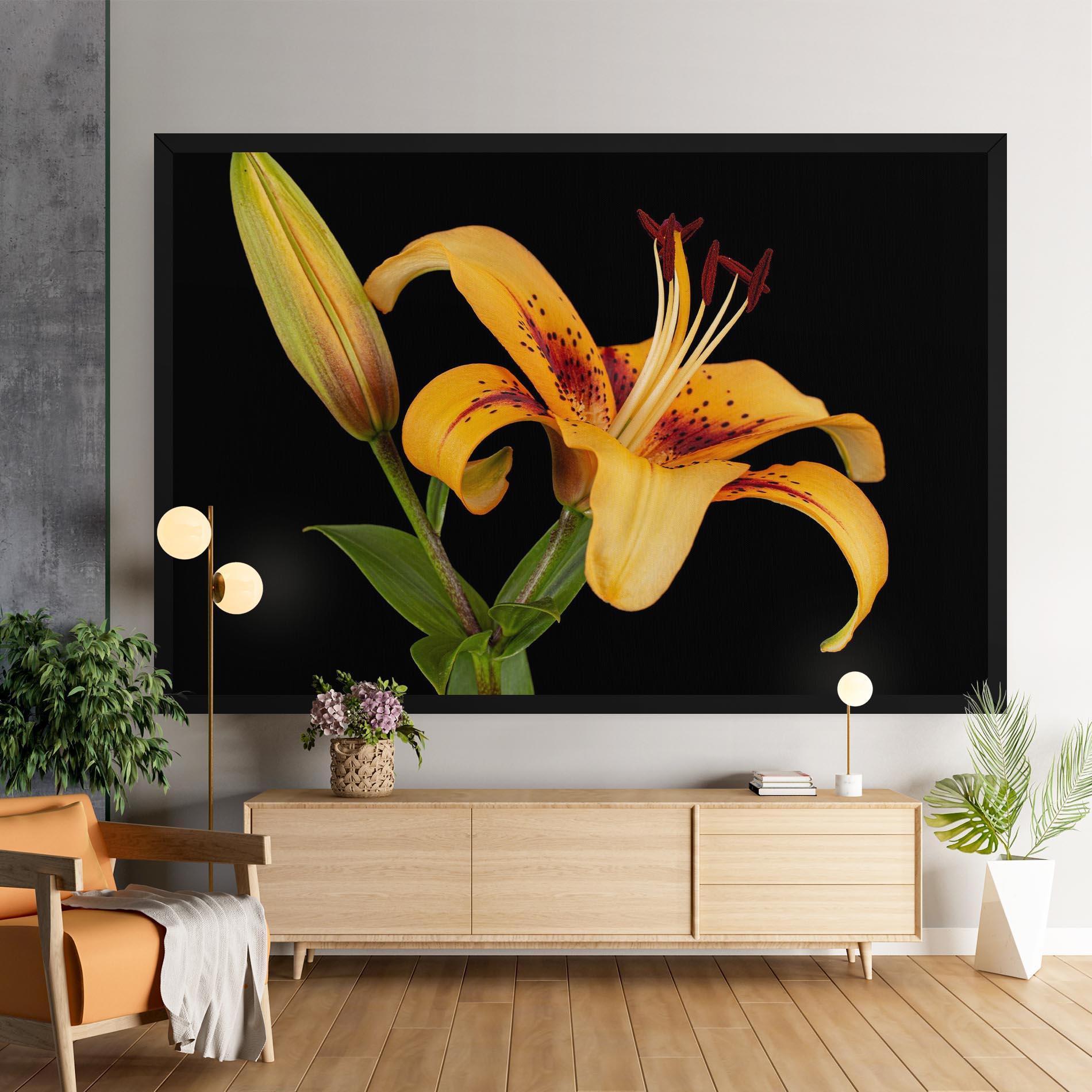 Tablou Canvas Beautiful Yellow Lily mockup 9