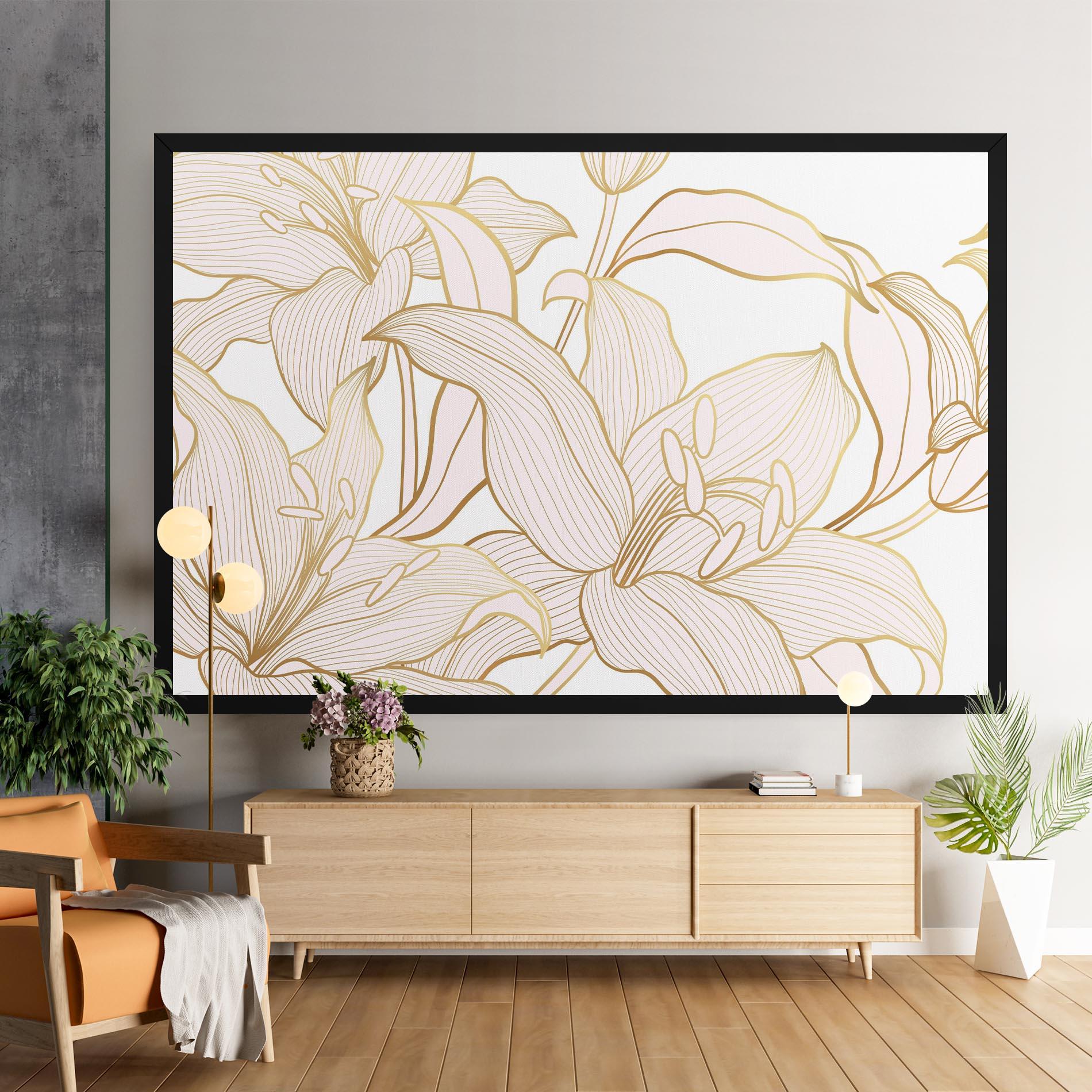 Tablou Canvas Gold Lily mockup 9