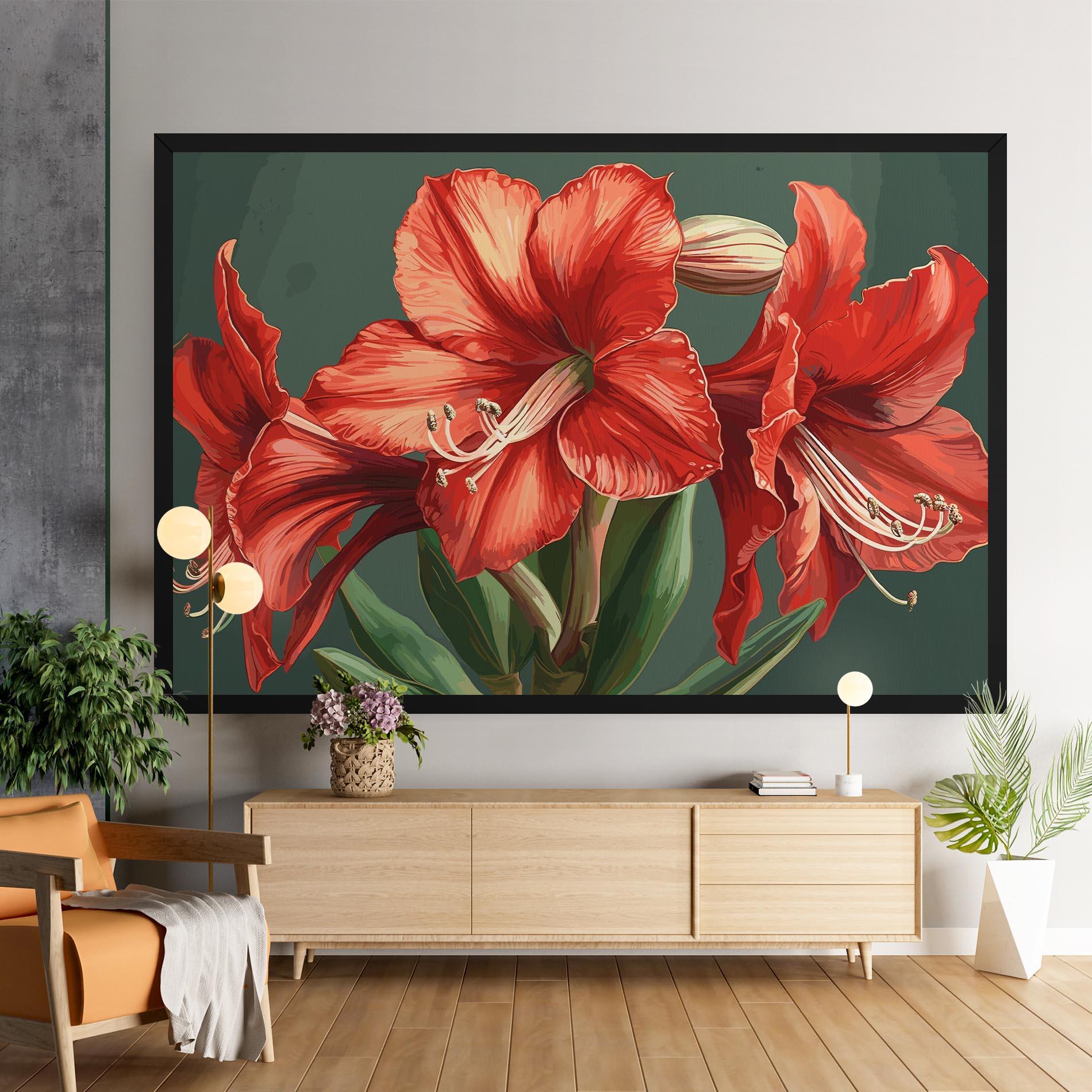 Tablou Canvas Lily Orange Art mockup 9