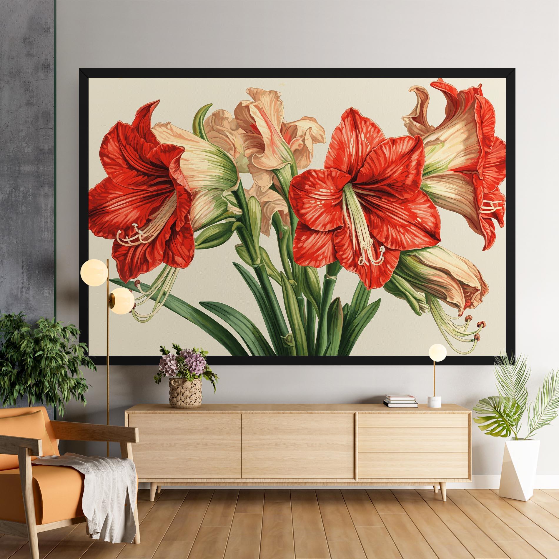 Tablou Canvas Orange Cream Lily mockup 9