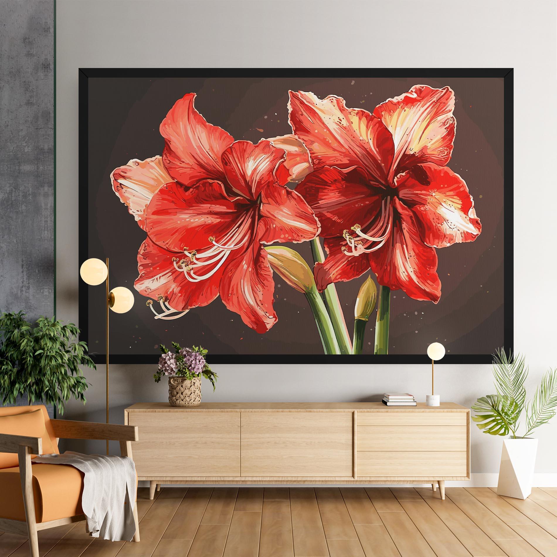 Tablou Canvas Orange Pretty Lily mockup 9