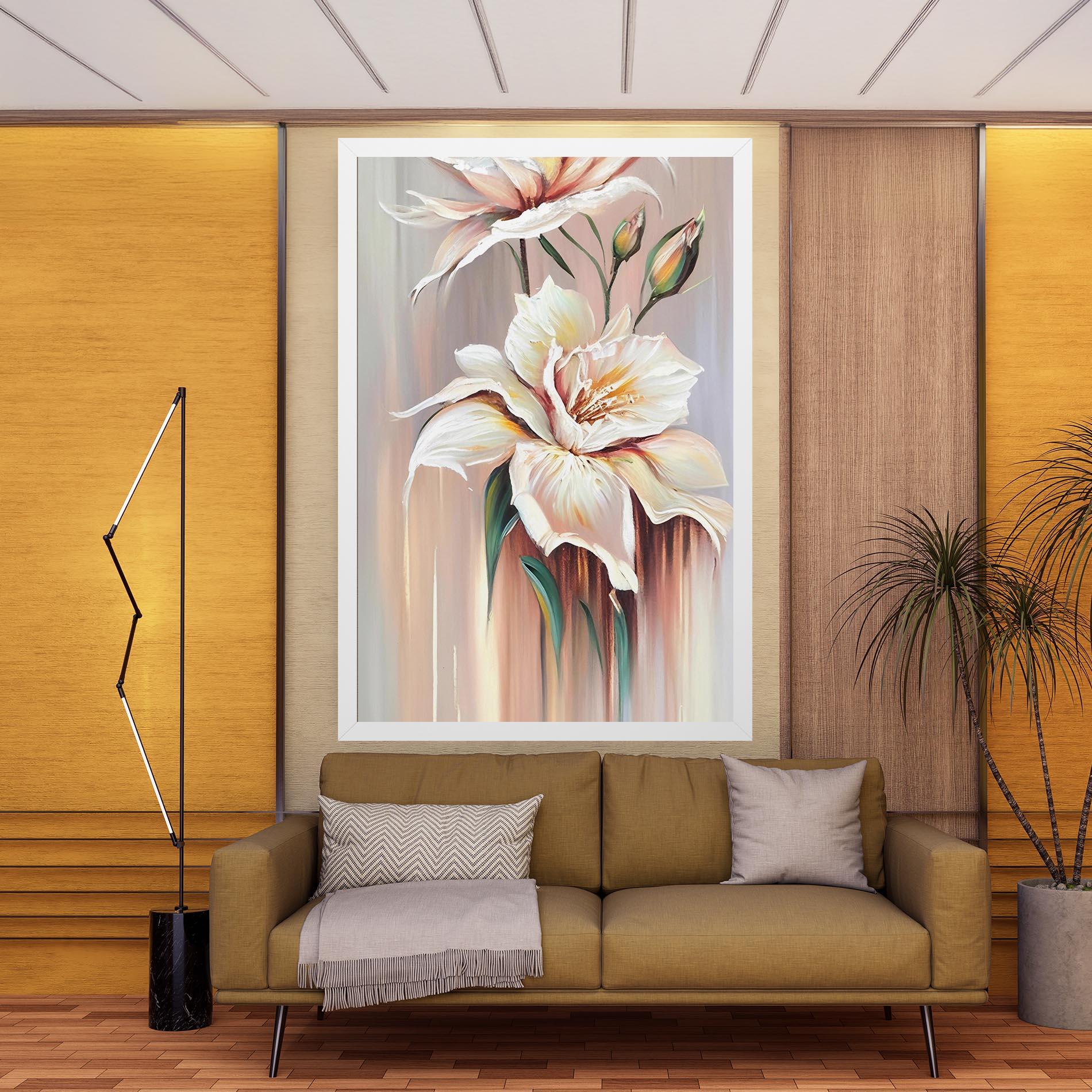 Tablou Canvas Abstract Lily Painting mockup 9