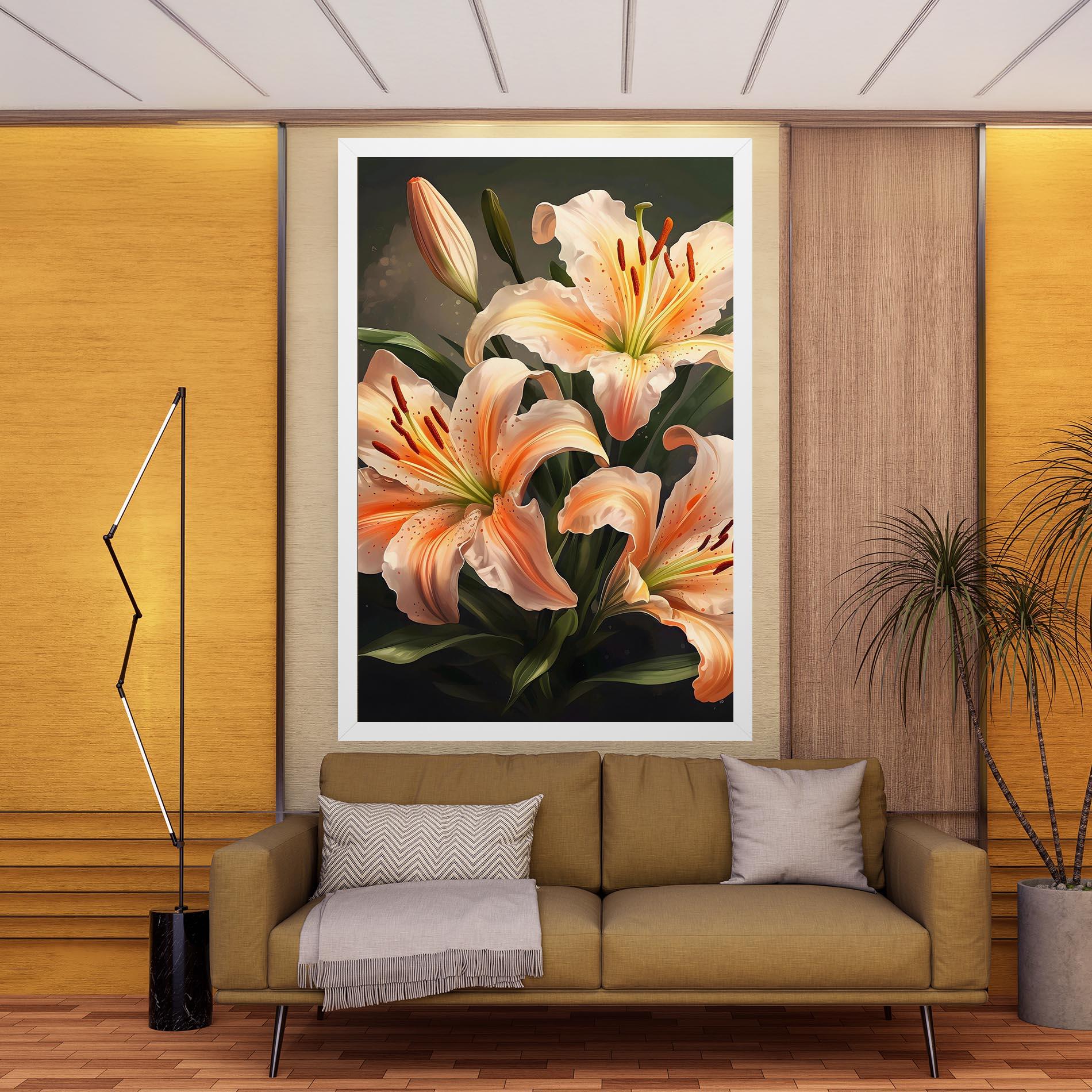 Tablou Canvas Light Orange Lily mockup 9