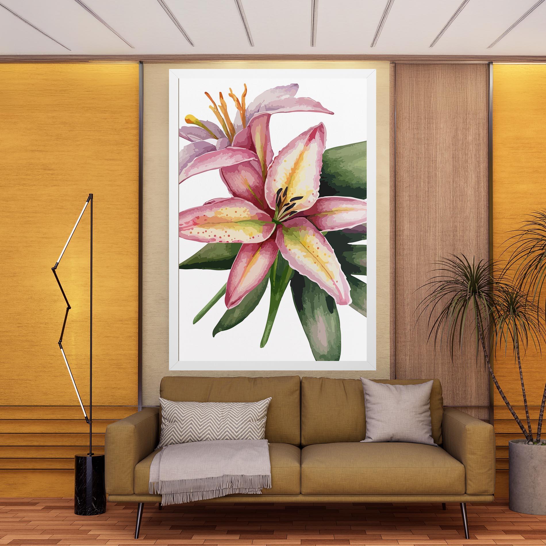Tablou Canvas Lily Pretty Pink mockup 9