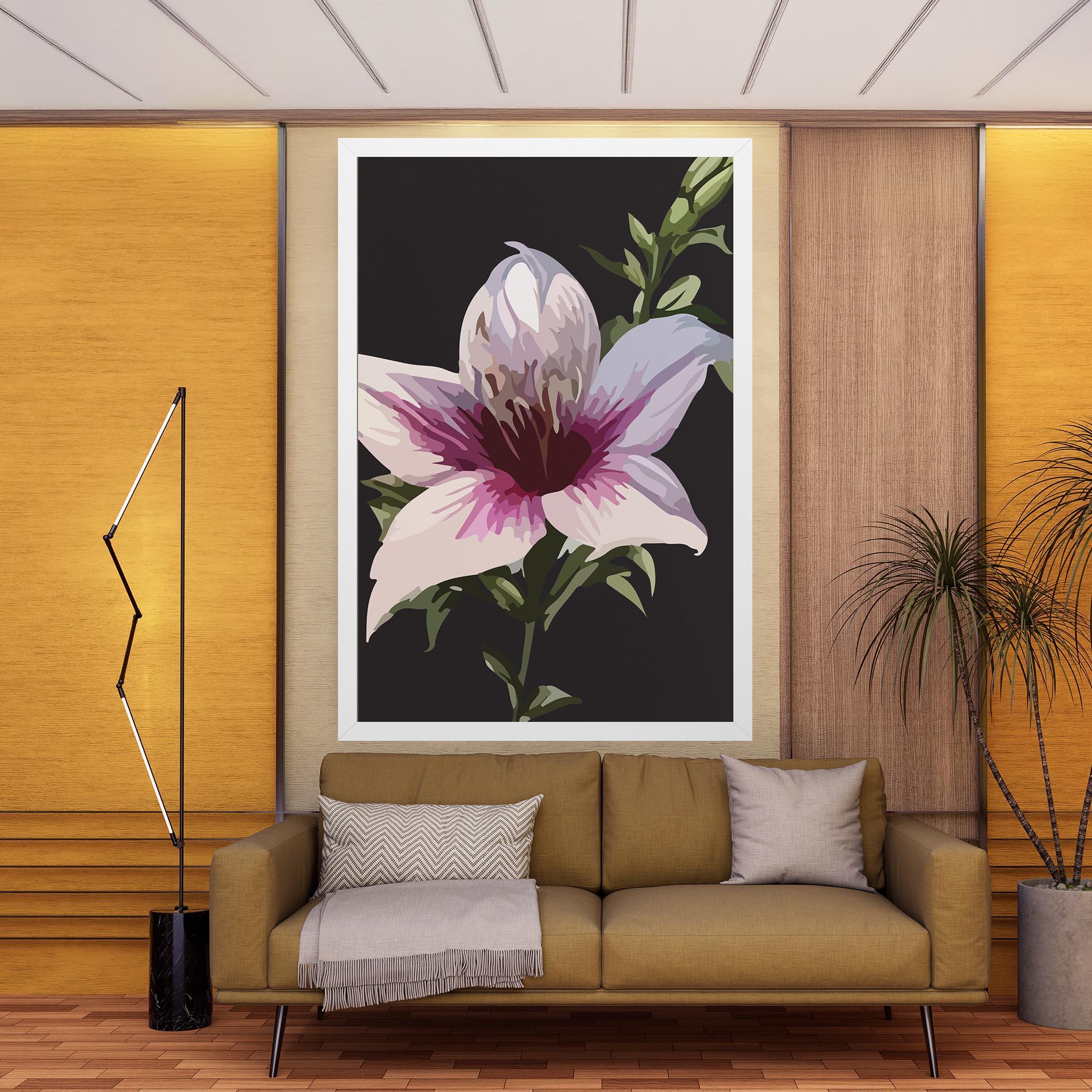Tablou Canvas Pink Pretty Lily mockup 9