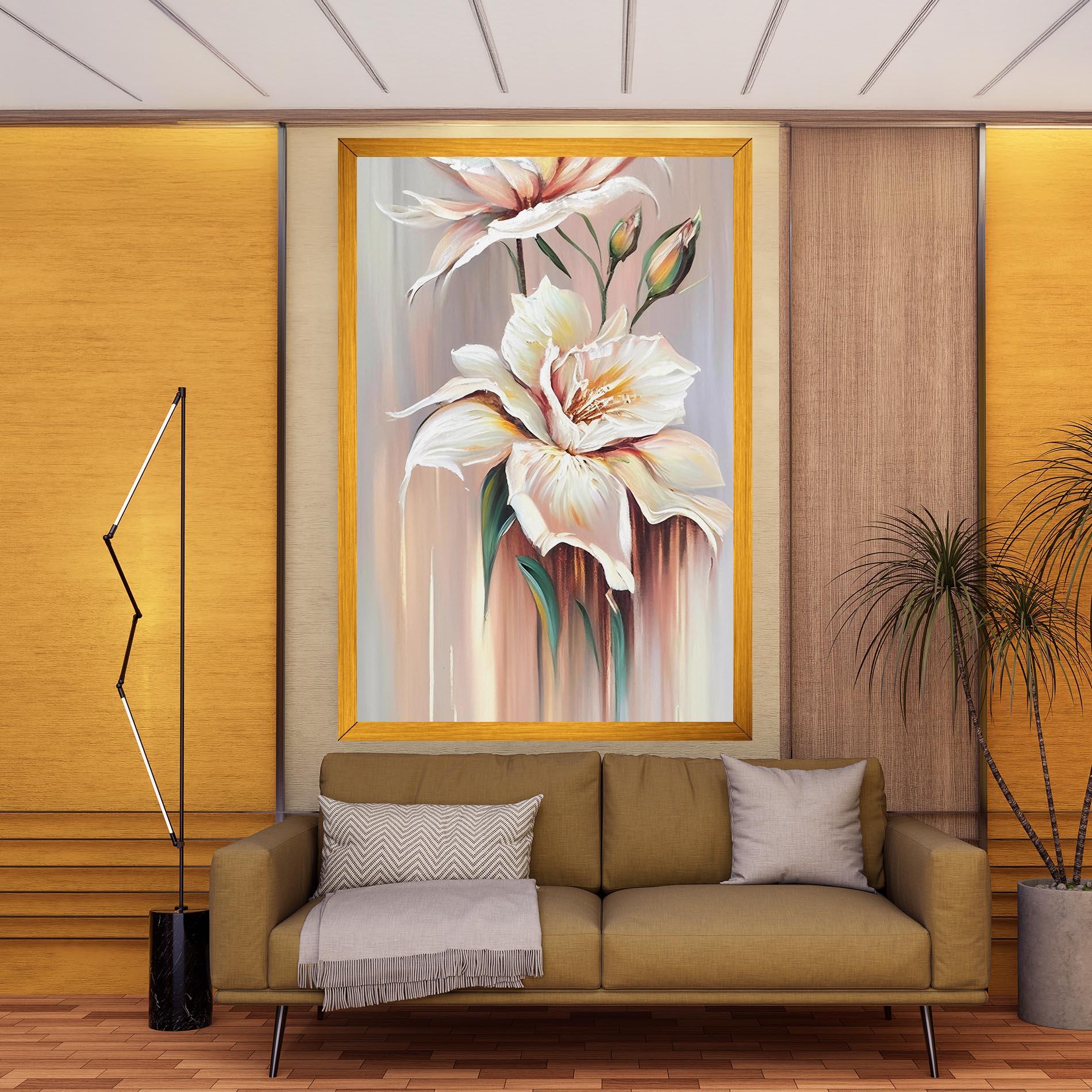 Tablou Canvas Abstract Lily Painting mockup 9